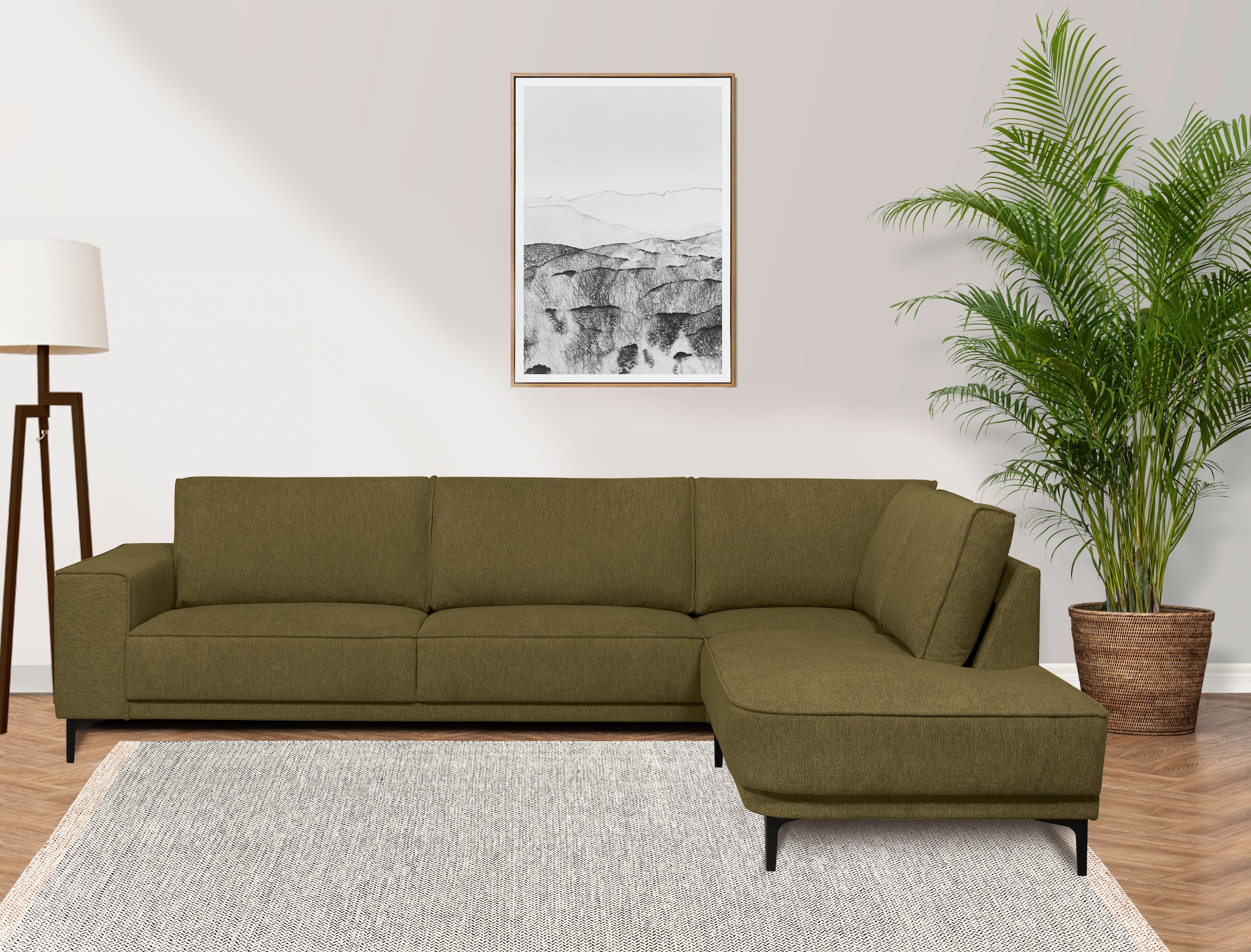 OTTO home Ecksofa "Casina" mit abgerundeter Ottomane, in einem weichen Chen günstig online kaufen