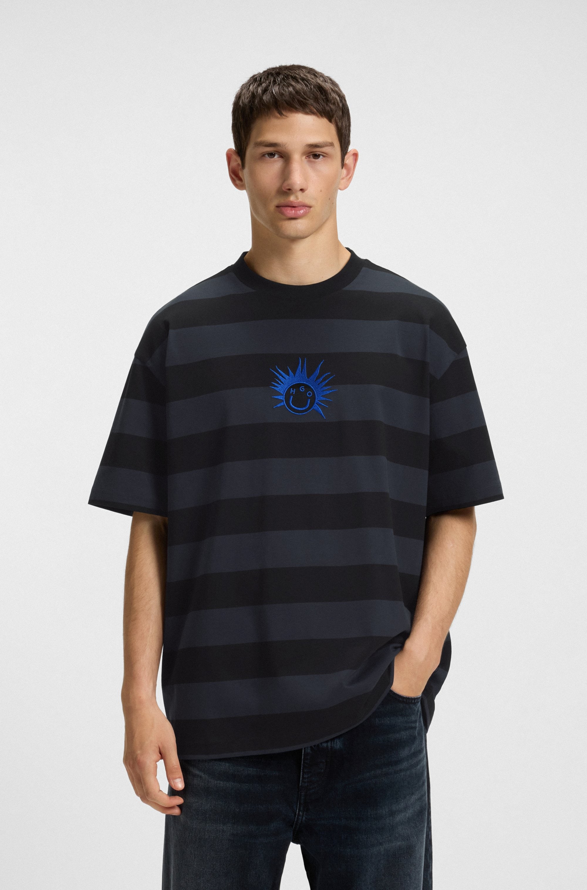 HUGO Blue T-Shirt "Nisite", regular fit günstig online kaufen