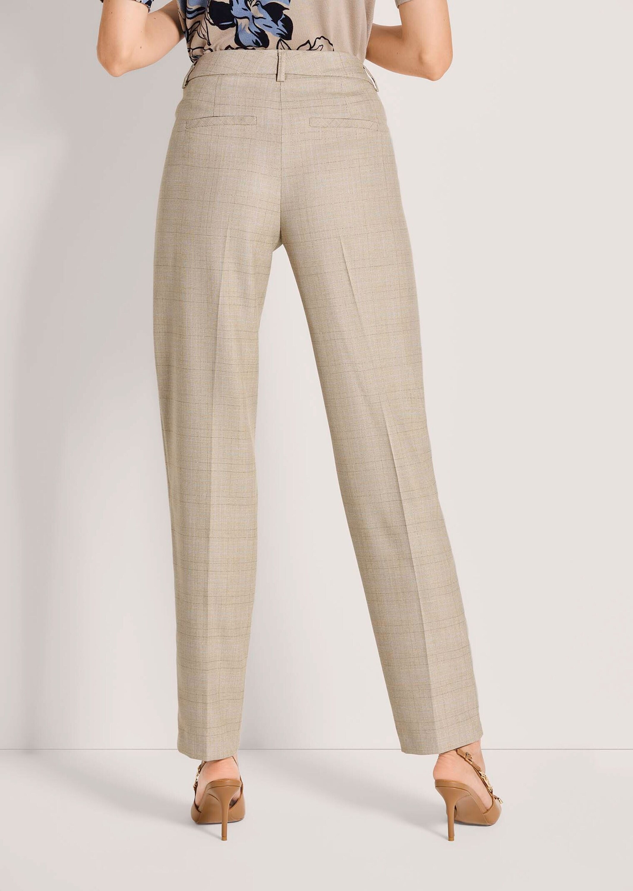 MADELEINE Stoffhose »Chinohose Glencheck-Hose mit Bügelfalten«