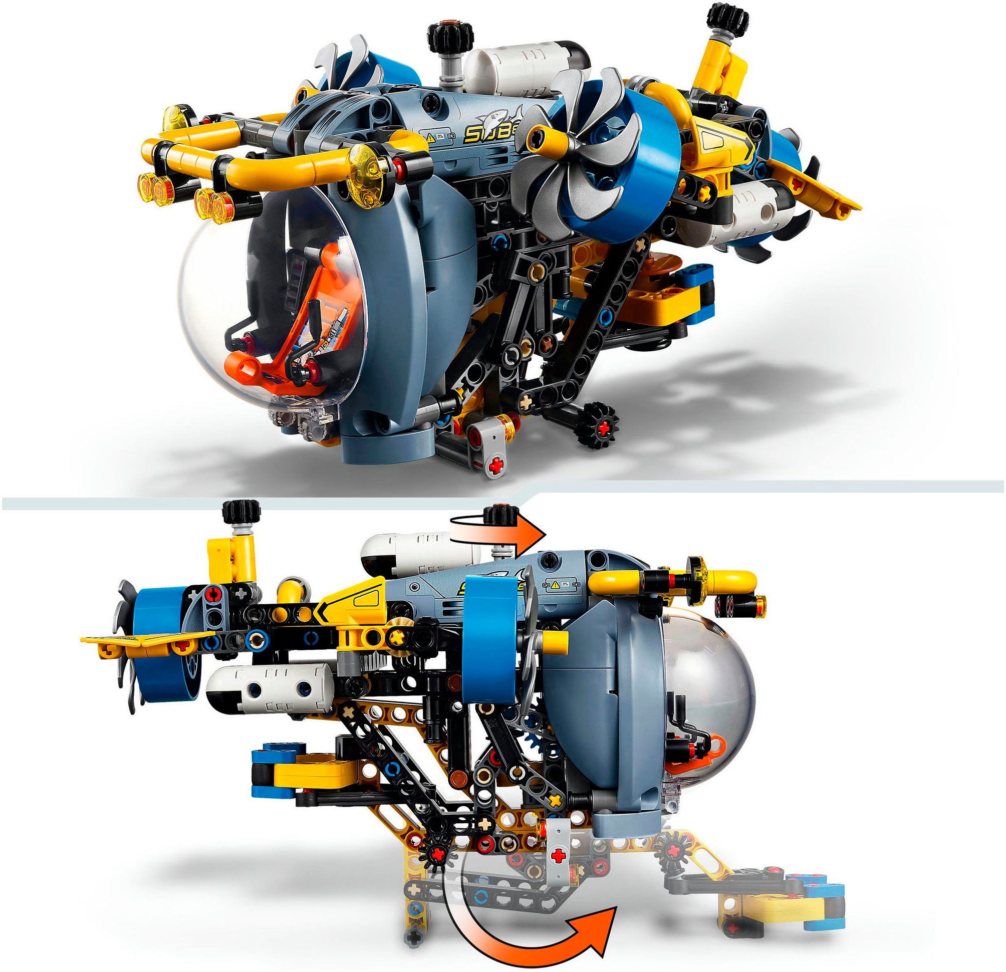 LEGO® Konstruktionsspielsteine »Tiefseeforscher U-Boot (42201), LEGO Technic«, (413 St.), Made in Europe