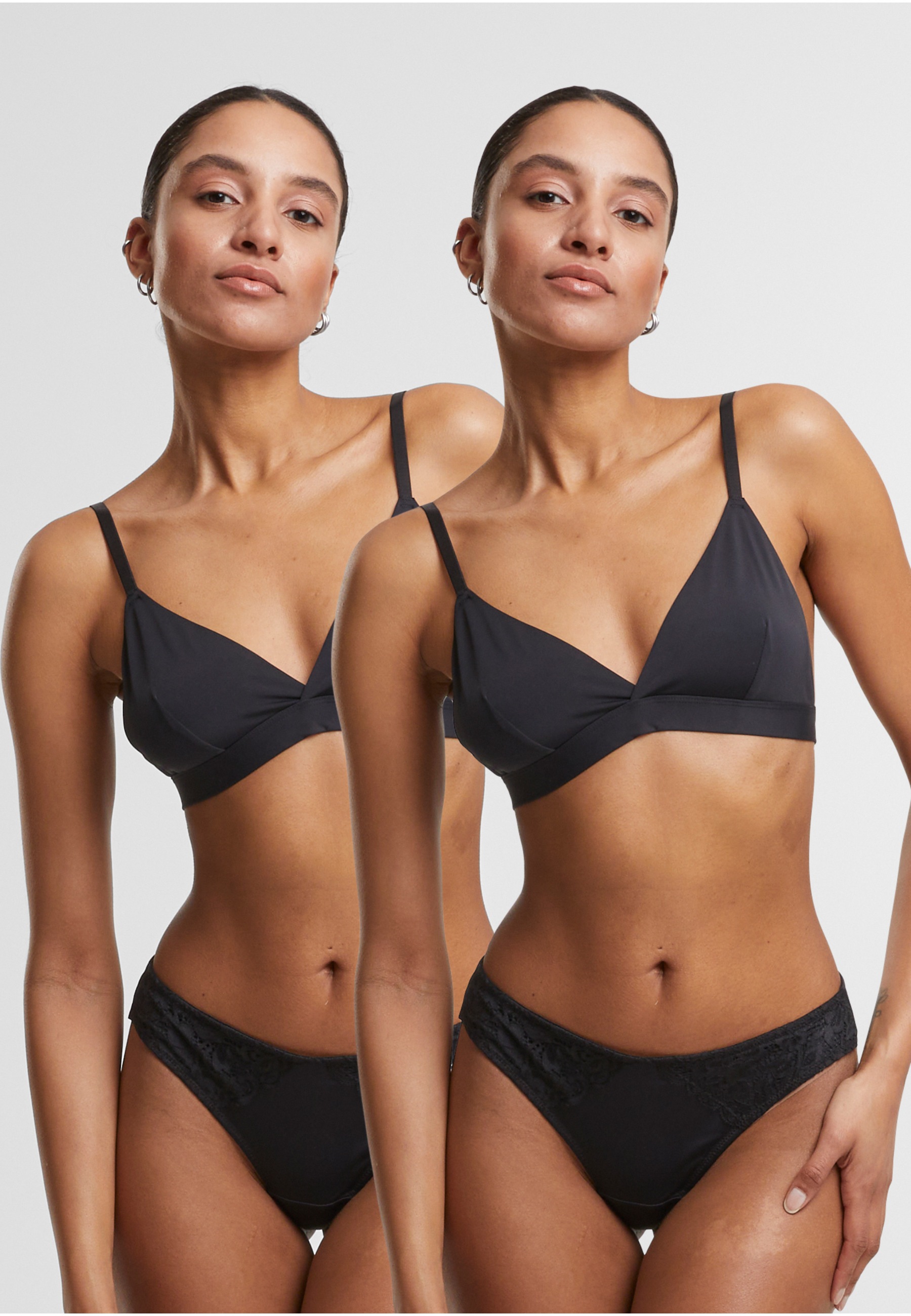 URBAN CLASSICS Panty »Urban Classics Ladies Lace Tanga 2-Pack«