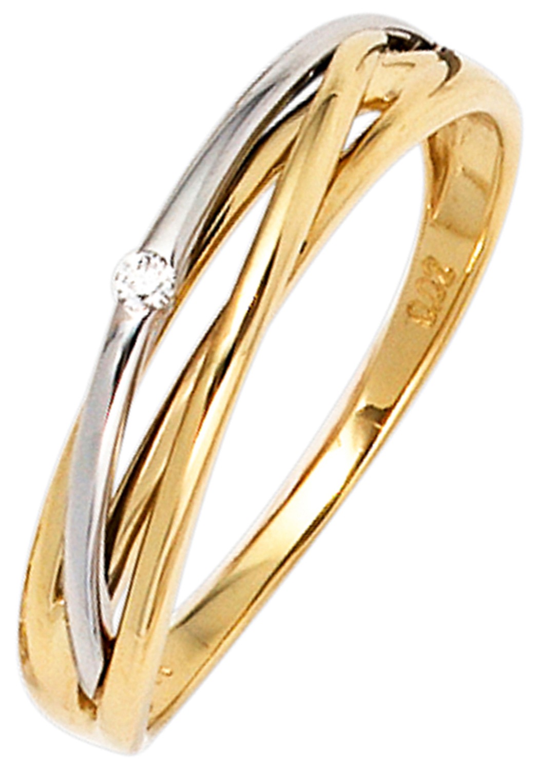 Gold Diamant mit bestellen | Solitärring, JOBO online 0,02 585 ct. BAUR bicolor