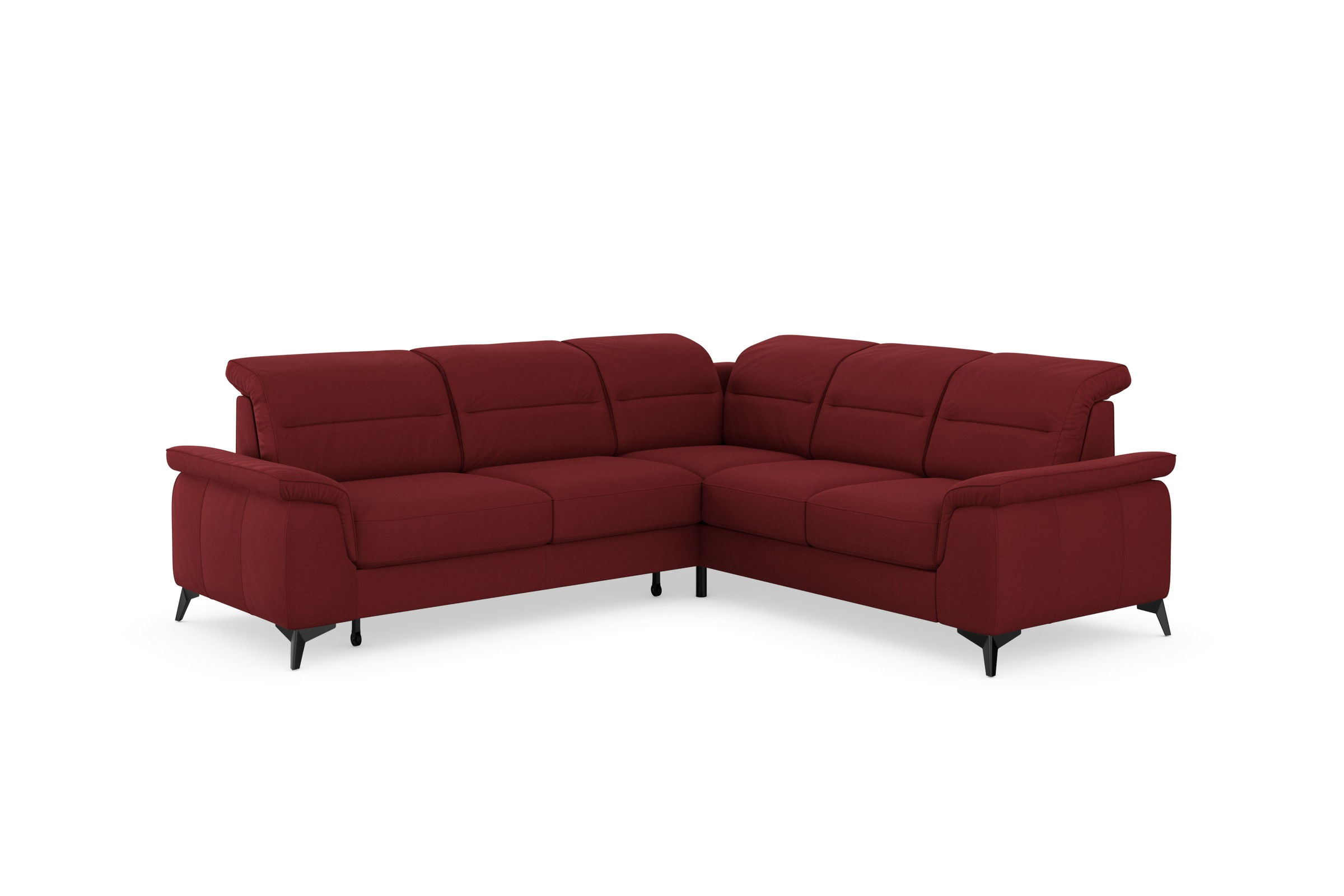 Thumbnail - sit&more Ecksofa "Sinatra L-Form" optinal mit Kopfteilverstellung und Armteilfunktion, Metallfüße