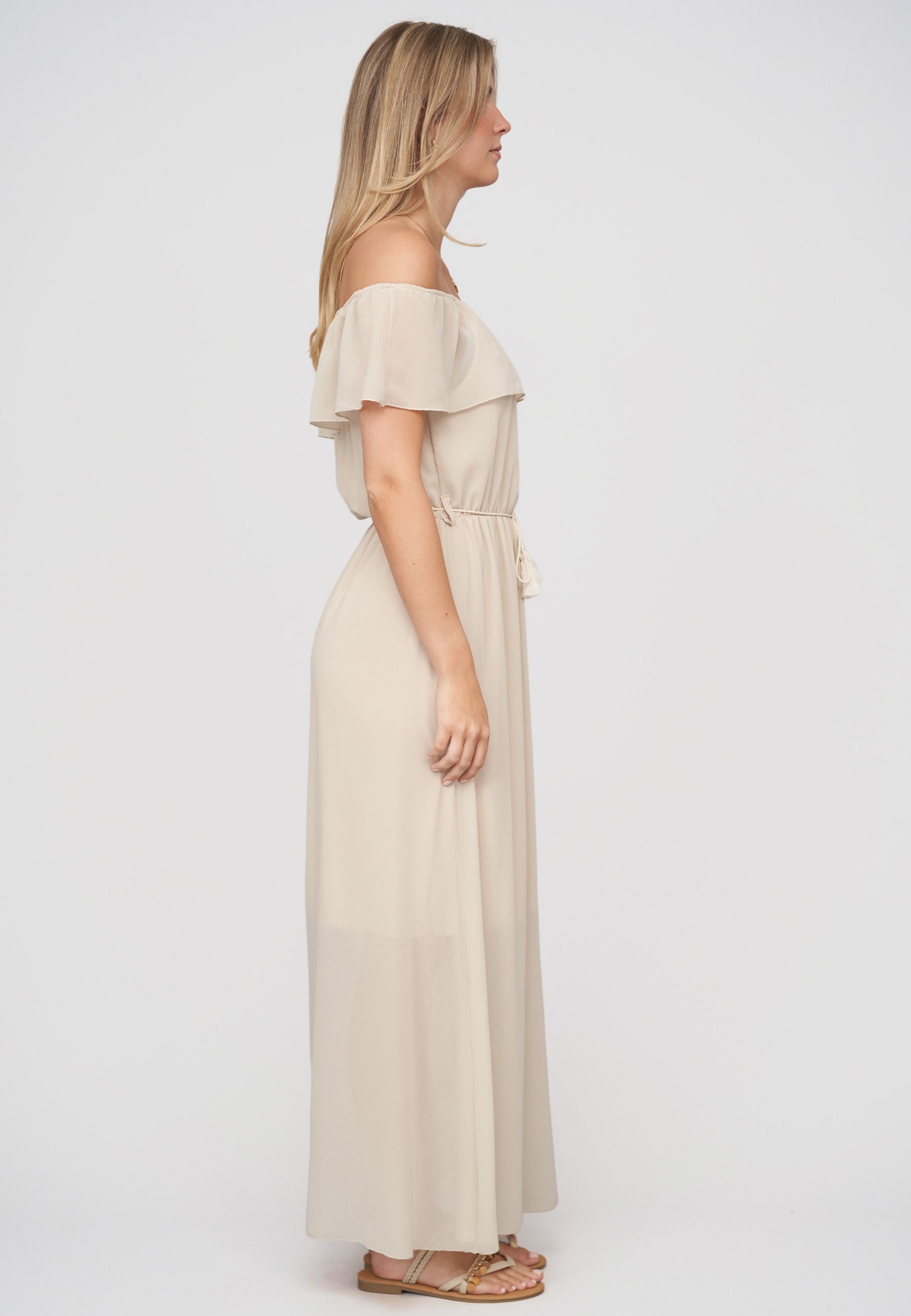 CLOUD 5IVE A-Linien-Kleid »CLOUD 5IVE Offshoulder Maxi Dress« 1 tlg.