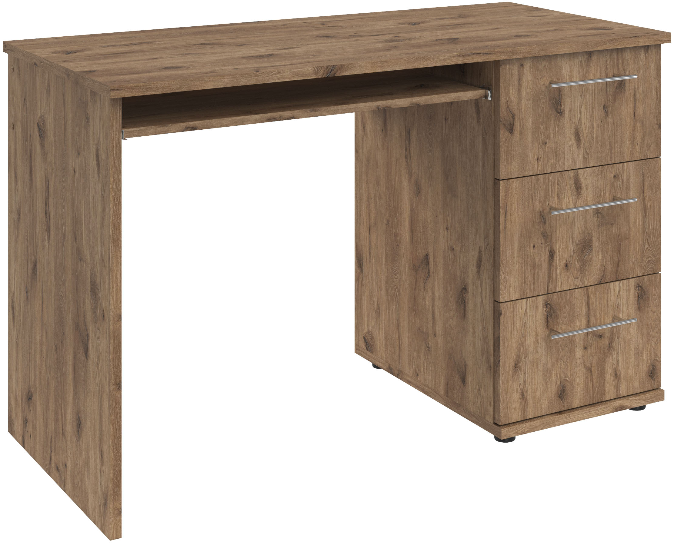 Thumbnail - VOGL Möbelfabrik Schreibtisch "Tobi, optional mit Tastaturauszug," mit 3 Schubkästen, Breite 115 cm, Made in Germany