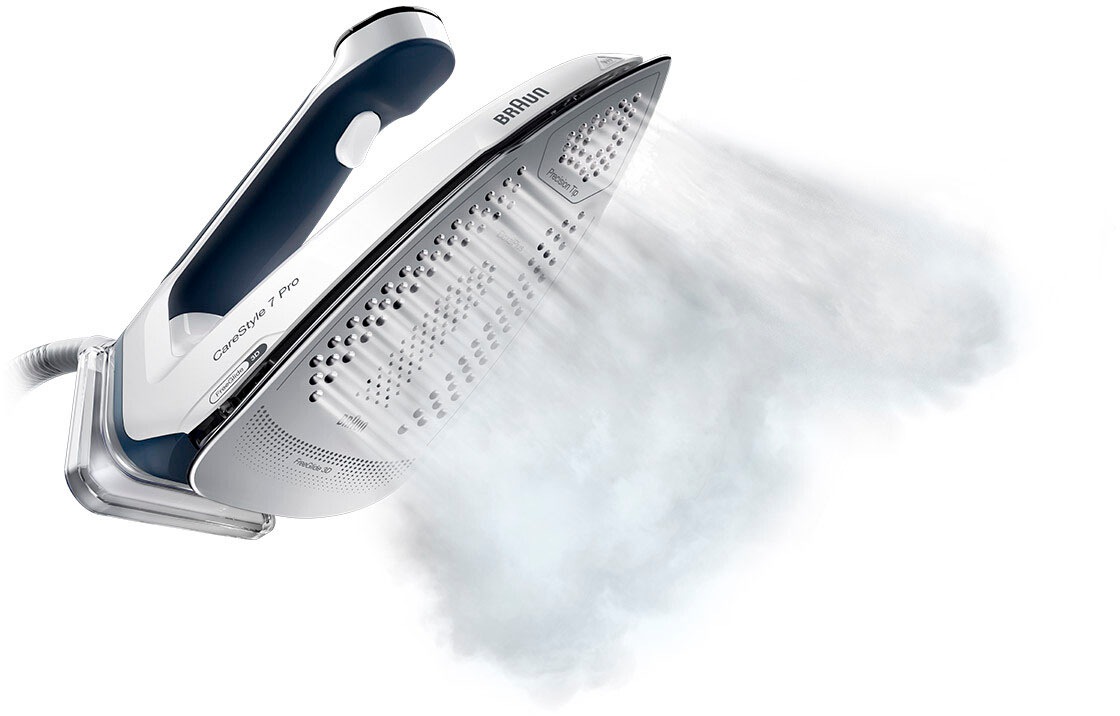 Thumbnail - Braun Dampfbügelstation "CareStyle 7 Pro IS 7282 BL - 8,0 bar, 600 g Dampfstoß, 2,0 l Tank", 180 g Dampfmenge, EloxalPlu...