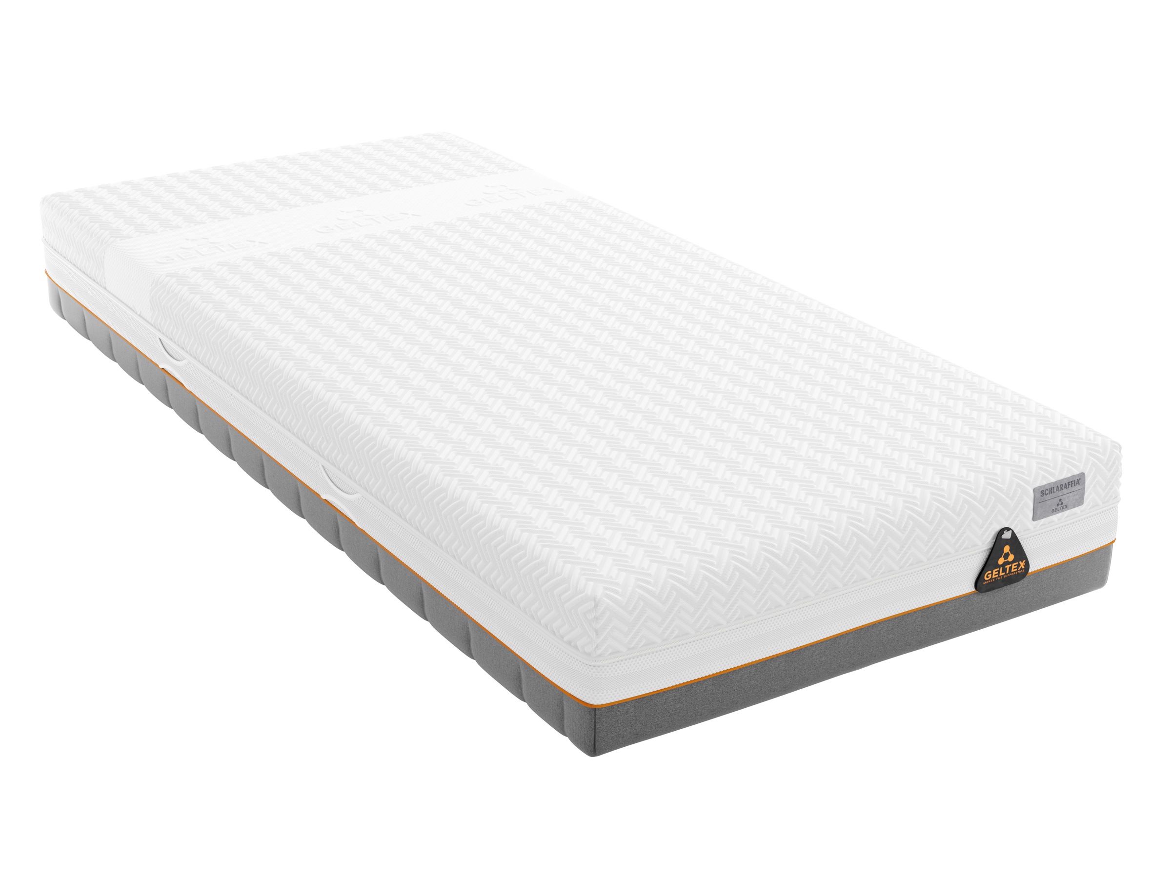 Taschenfederkernmatratze SCHLARAFFIA "GELTEX Quantum Touch Next 240 TFK, 90x200 cm, 140x200 cm & mehr", weiß, B:100cm H:24cm L:200cm, Bezug (oben): 100% Polyester. Bezug (unten): 100% Polyester, Matratzen, Taschenfederkernmatratze, mit langlebiger GELTEX 