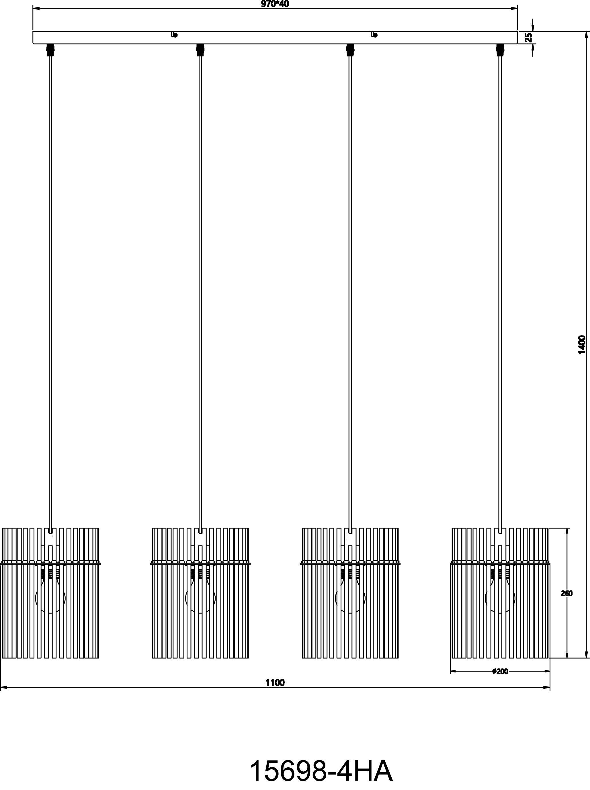 GLOBO LIGHTING Hängeleuchte »GORLEY« E27 1 Stk. Hängelampe Glasstäbe amber klar verlaufend elegant Wohnzimmer