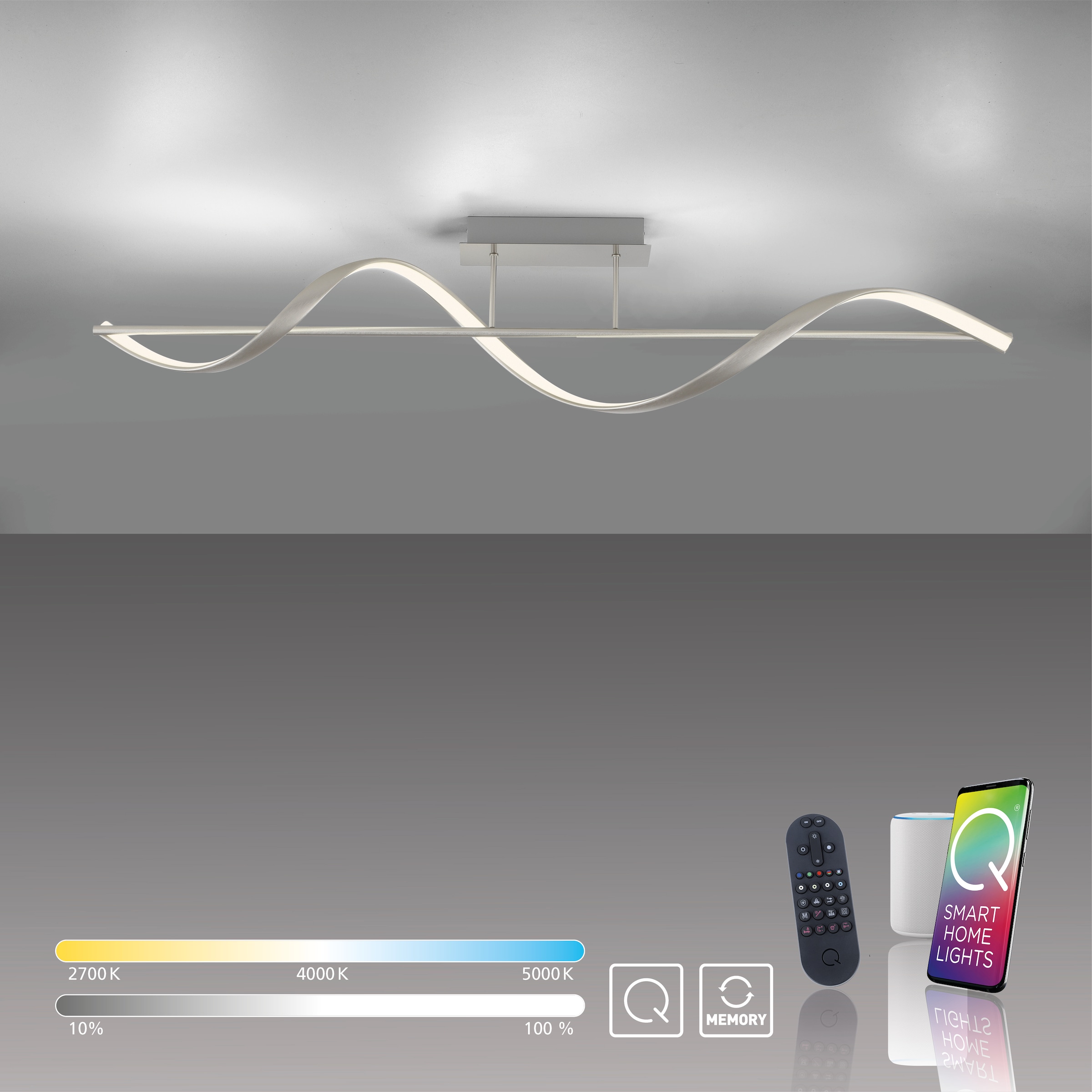 Neuhaus Q SMART HOME LIGHTS LED Deckenleuchte »Q-SWING« LED-Board 1 Stk. warmweiß - kaltweiß