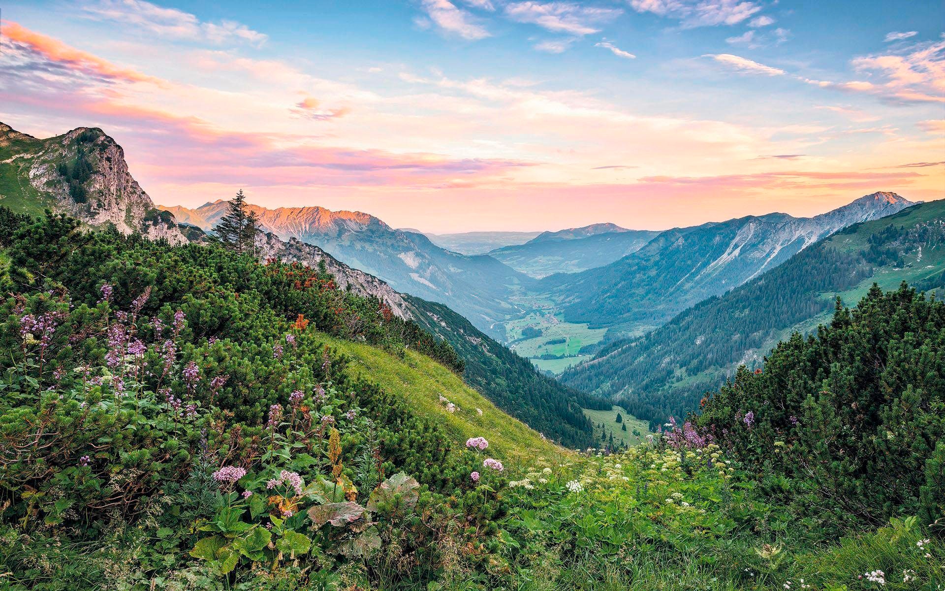 Komar Vliestapete "Digitaldruck Vlies - Alps - Größe 400 x 250 cm", bedruckt, Wohnzimmer, Schlafzimmer