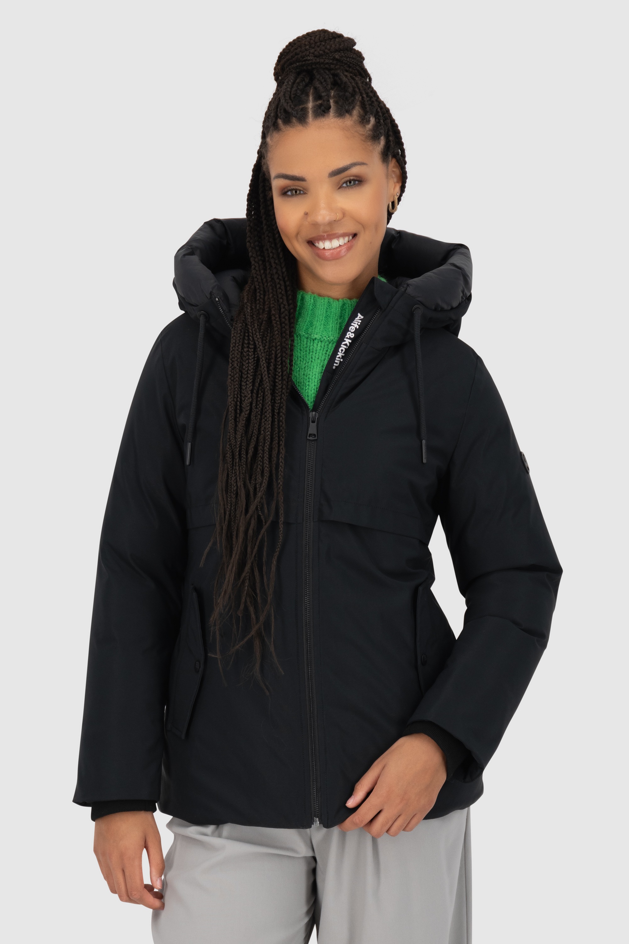 Alife & Kickin Winterjacke »Damen CicelyAK A«, Kurze warme Damenwinterjacke mit gefütterter Kapuze