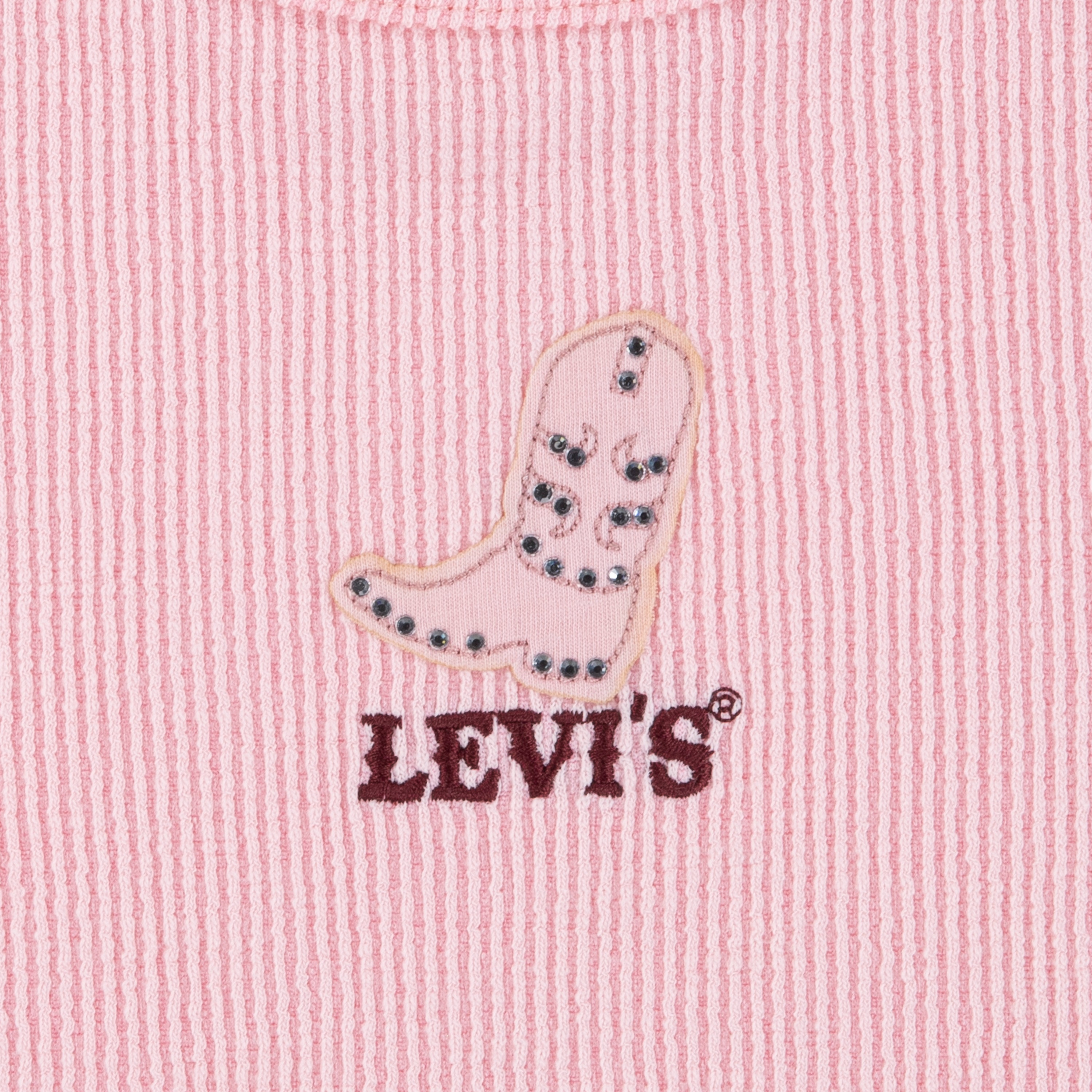 Thumbnail - Levis Kids Rundhalsshirt "LVG COLOR BLOCK RAGLAN" in feiner Rippstruktur, for Girls