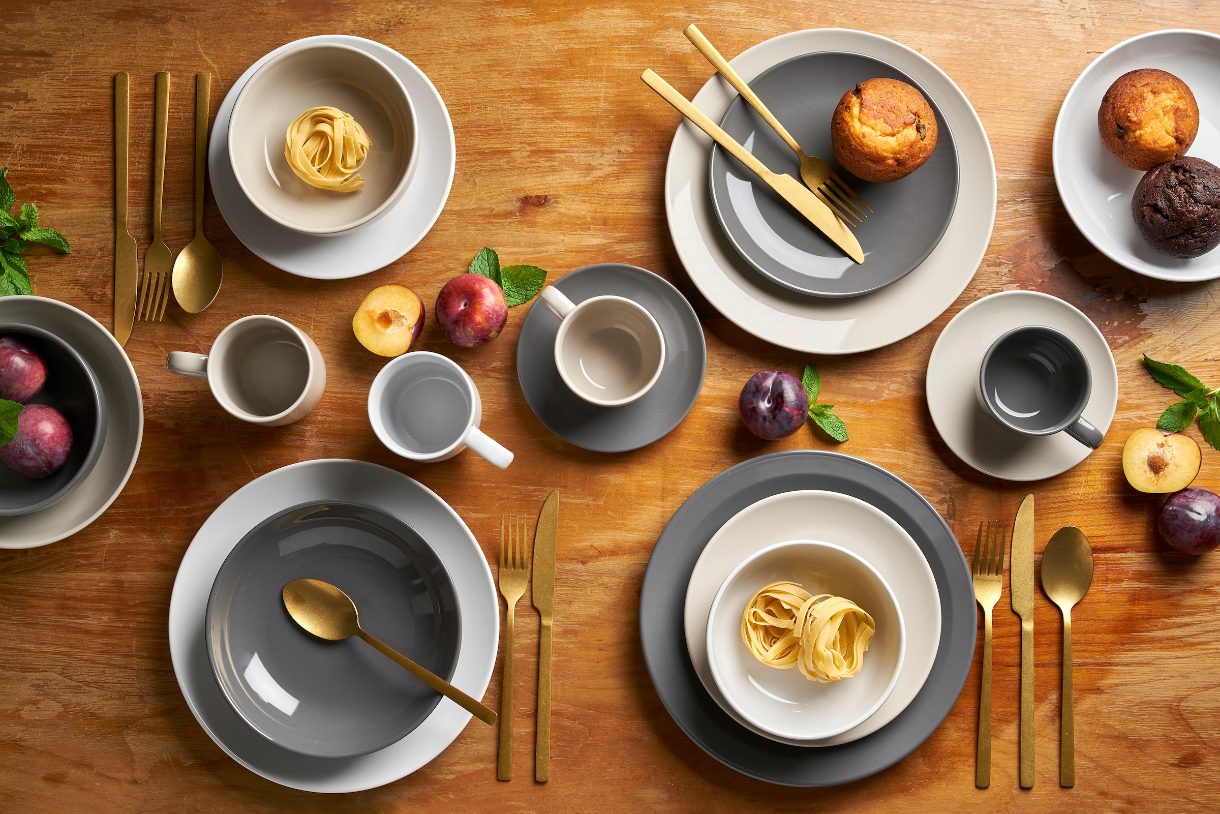 van Well Speiseteller »Malmö, Teller 27 cm, 6 Stück« Teller Set, Steingut, spülmaschinen-/mikrowellengeeignet