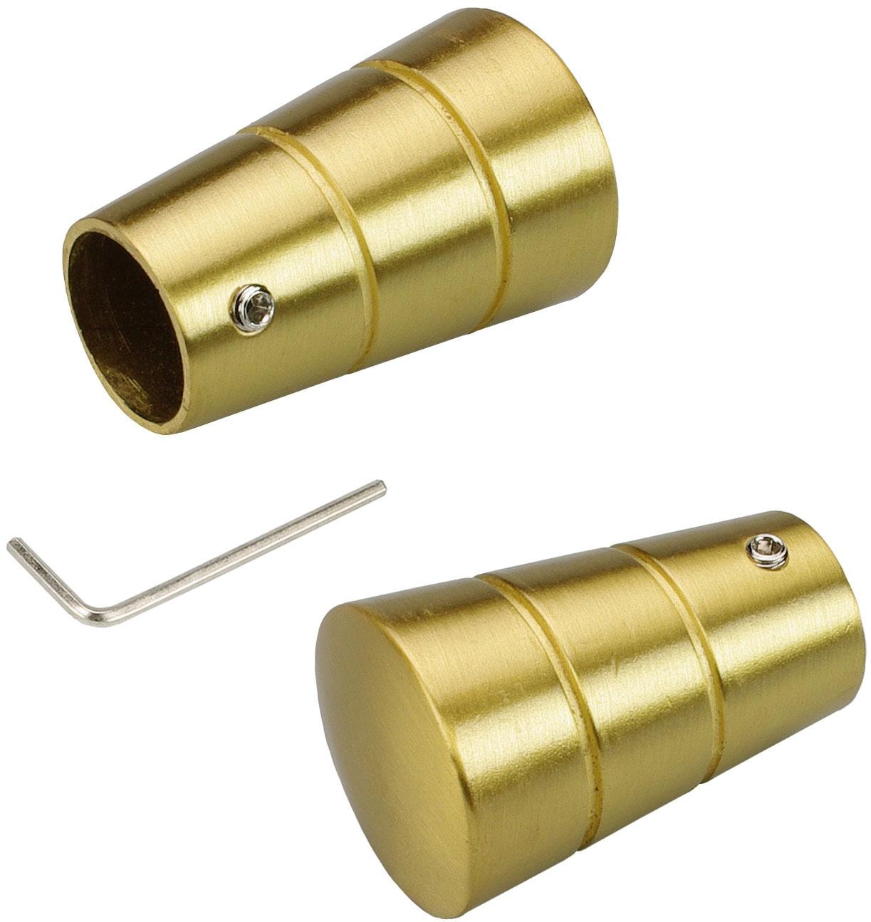 Liedeco Gardinenstangen-Endstück "Concav" für Gardinenstangen Ø 16 mm günstig online kaufen
