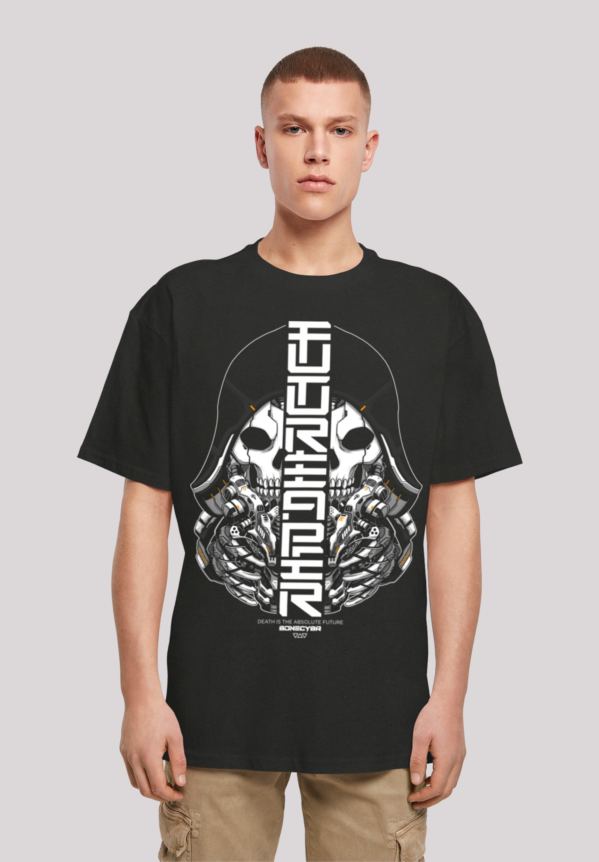 F4NT4STIC T-Shirt "Cyber Bone Futureaper CYBERPUNK STYLES", Print