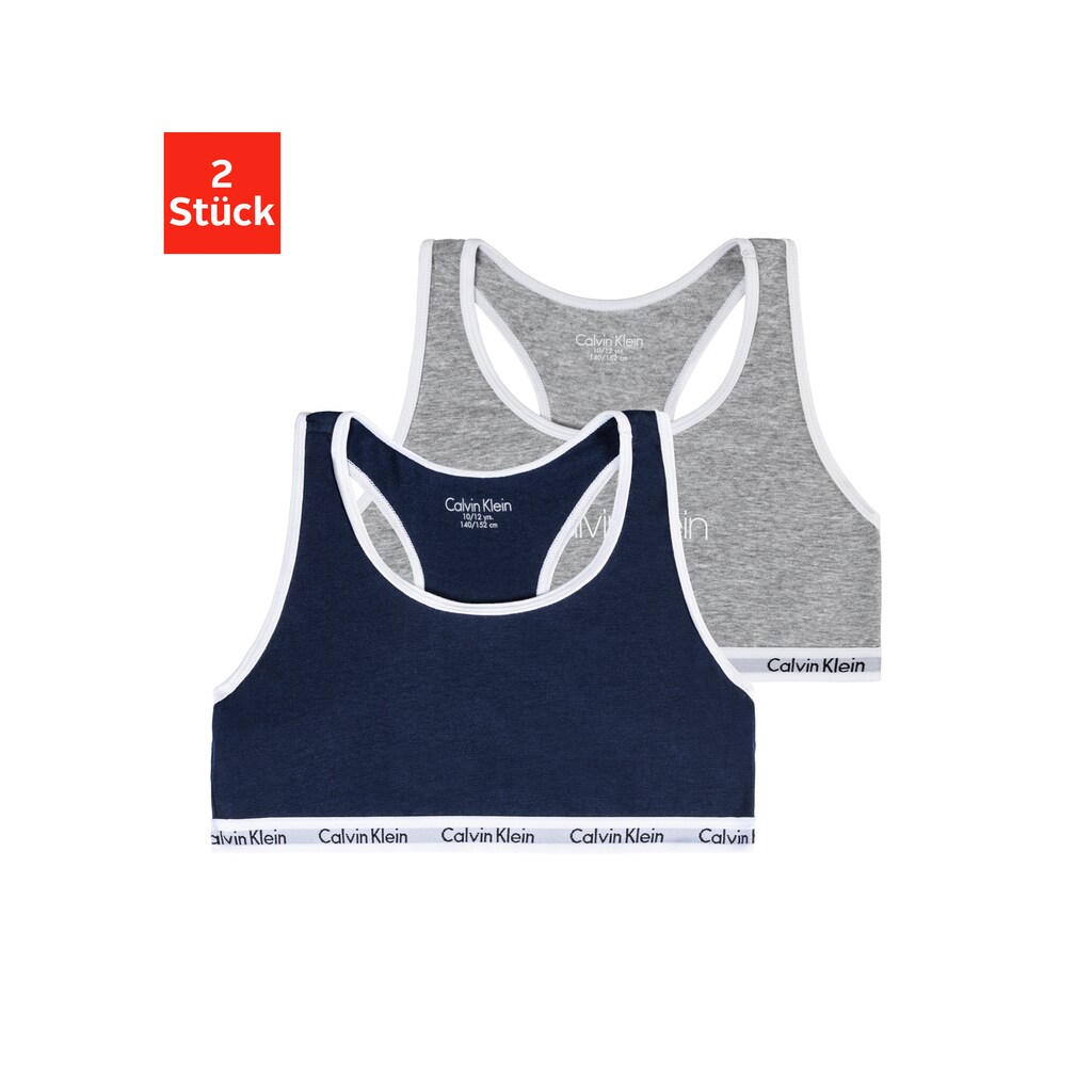 Marken Calvin Klein Calvin Klein Bustier, (2 Stück), für Mädchen navy + grau-meliert Marken Calvin Klein Calvin Klein Bustier, (2 Stück), für Mädchen navy + grau-meliert
