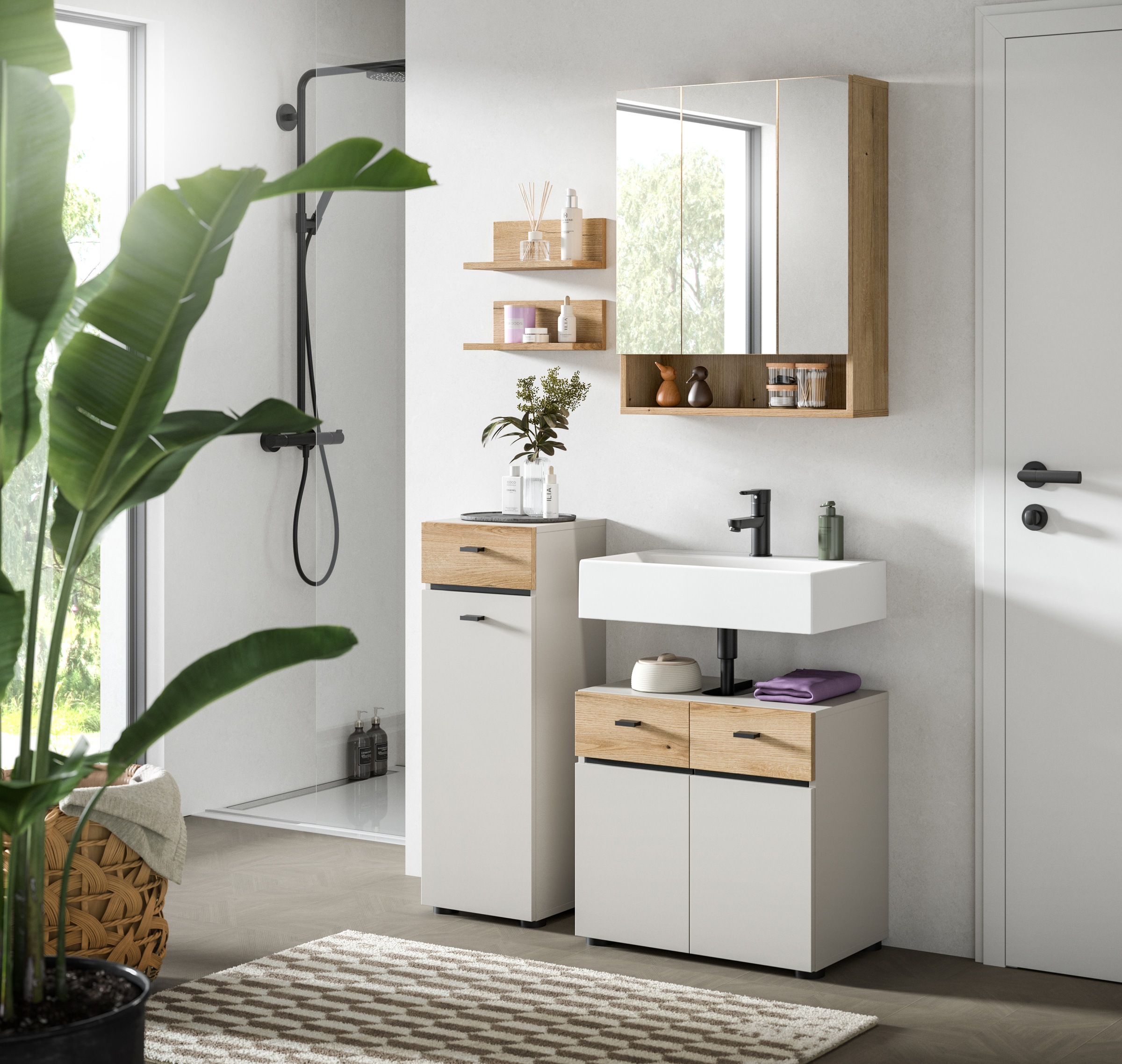 welltime Badmöbel-Set "VANN, 5-teilige moderne Badkombination, individuell günstig online kaufen