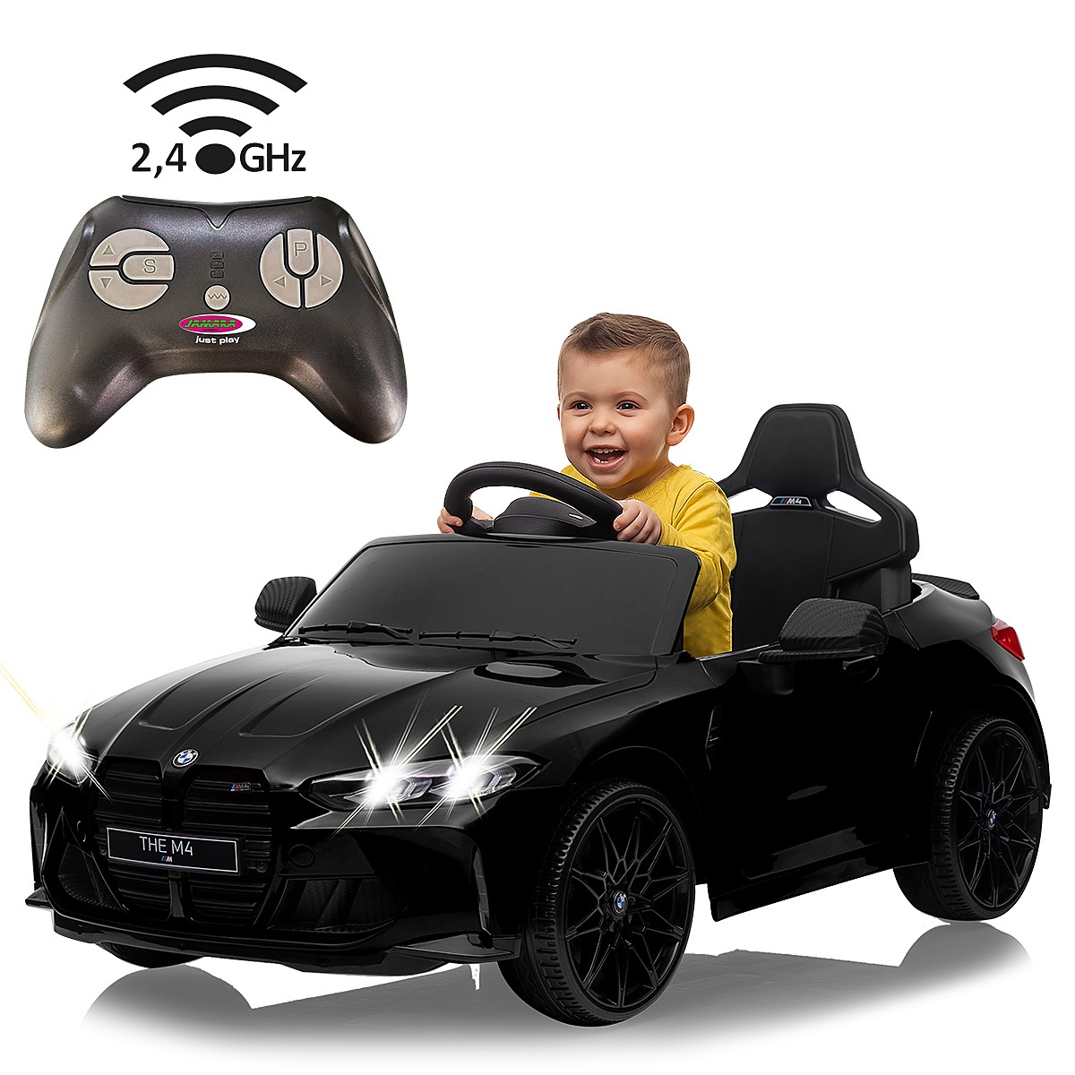 Jamara Elektro-Kinderauto »Ride-on BMW M4 schwarz, 2,4GHz, Li-Power 12.6« ab 3 Jahren bis 30 kg mit Licht und Sound