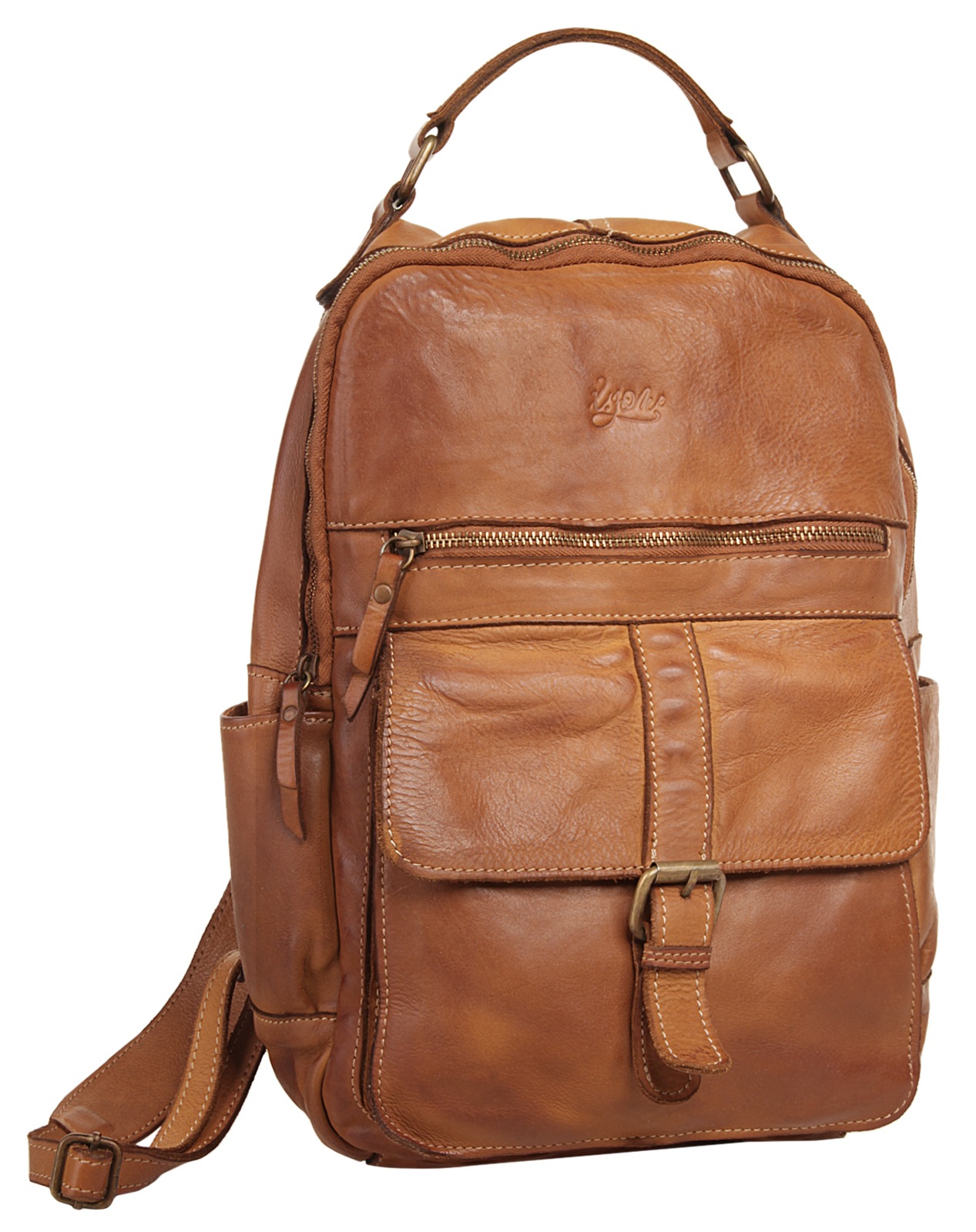 Thumbnail - X-Zone Laptoprucksack echt Leder, Made in Italy