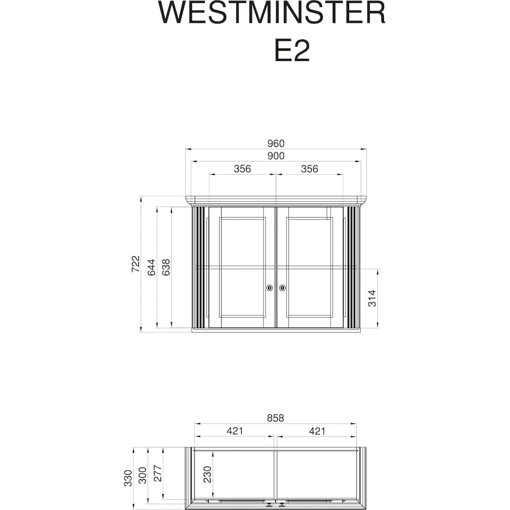 Home affaire Hängeschrank »Westminster«, im romantischen Landhausstil, Breite 96 cm
