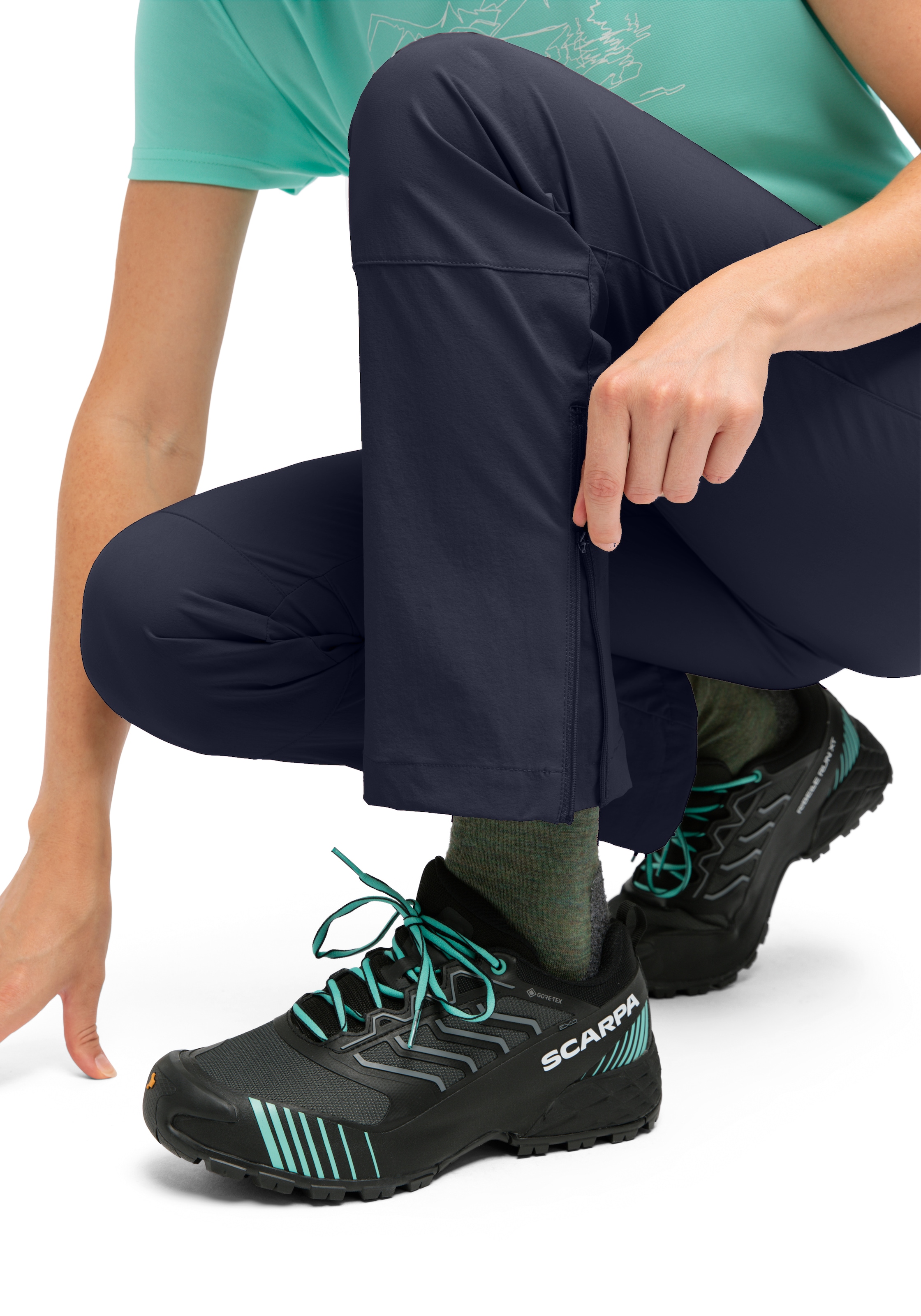Maier Sports Outdoorhose »Inara slim Vario«, Damen Wanderhose, Funktionshose mit Variobund und 4 Taschen, Slim Fit