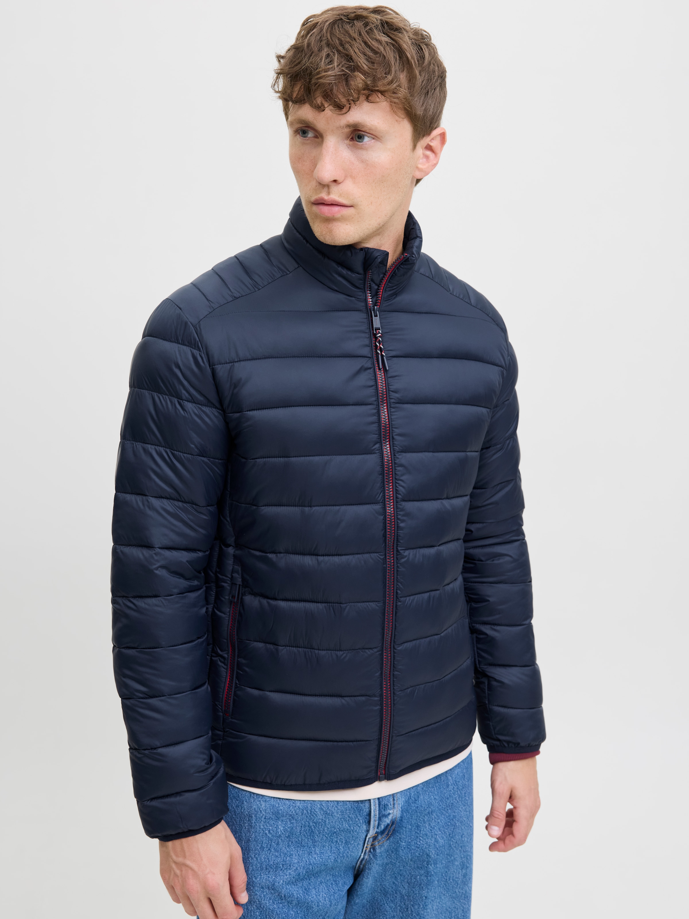 Jack & Jones Steppjacke »JJEBRADLEY LIGHT PUFFER COLLAR NOOS«, ohne Kapuze