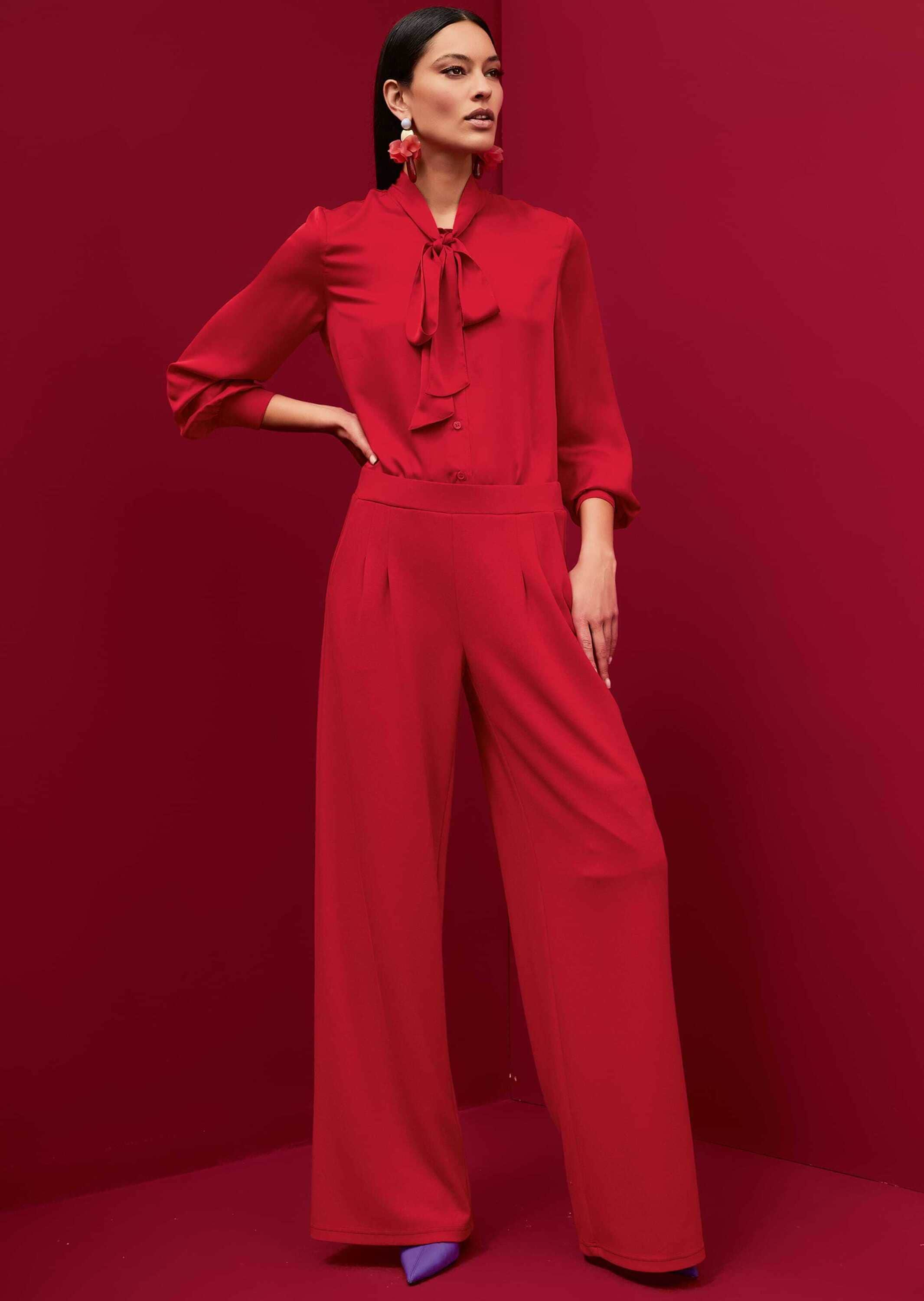 MADELEINE Langarmbluse »Bluse Satinbluse mit Schluppe«