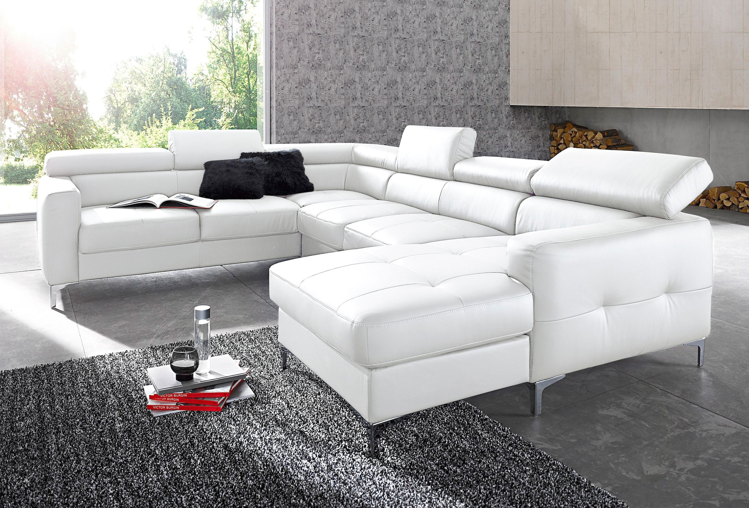 COTTA Polstergarnitur "Sammy U-Form", (Set, Tiefe der Recamiere 169 cm), Se günstig online kaufen