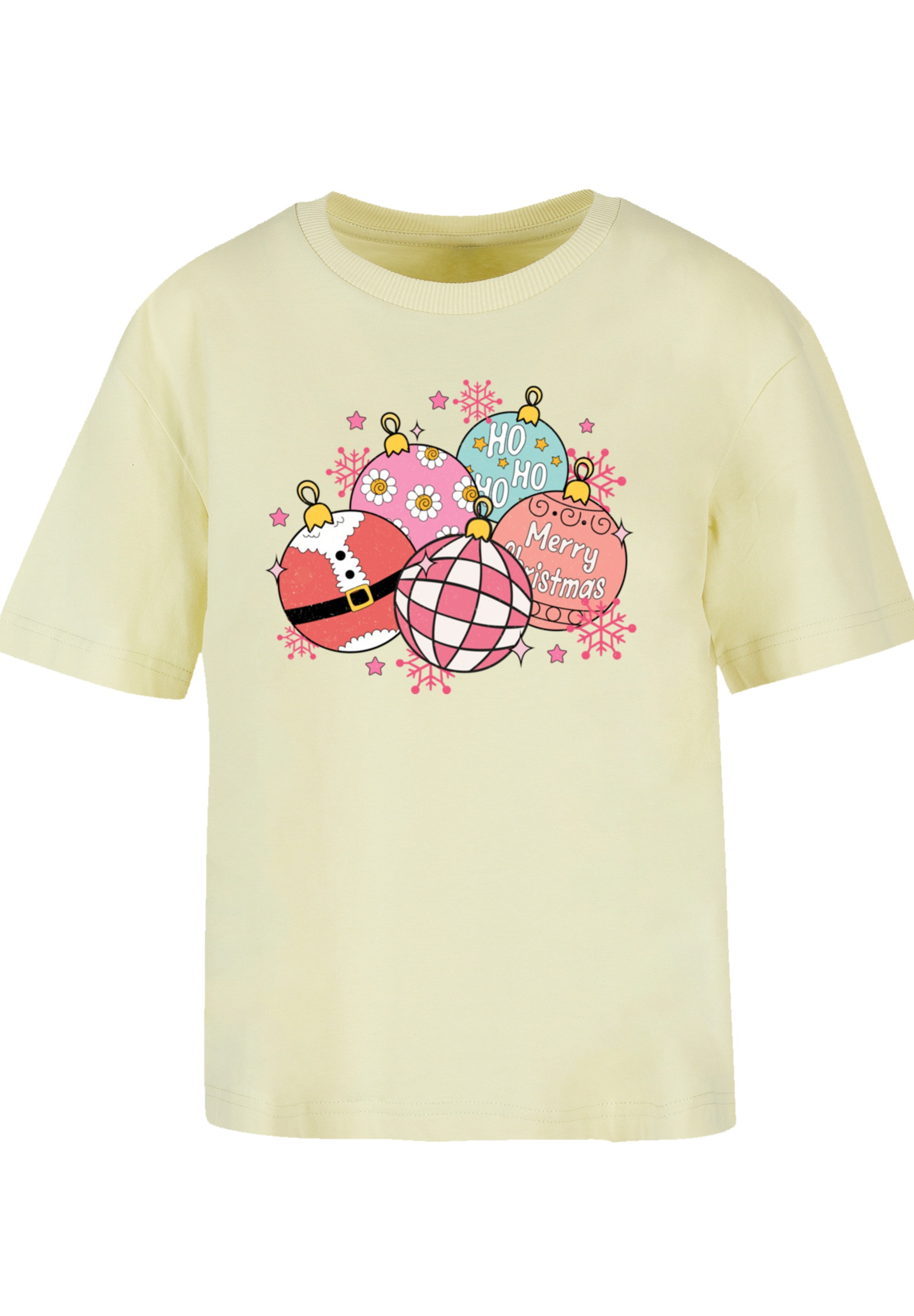 F4NT4STIC T-Shirt »Pink Cute Weihnachten Tree Balls«, Premium Qualität, Weihnachts-Kollection