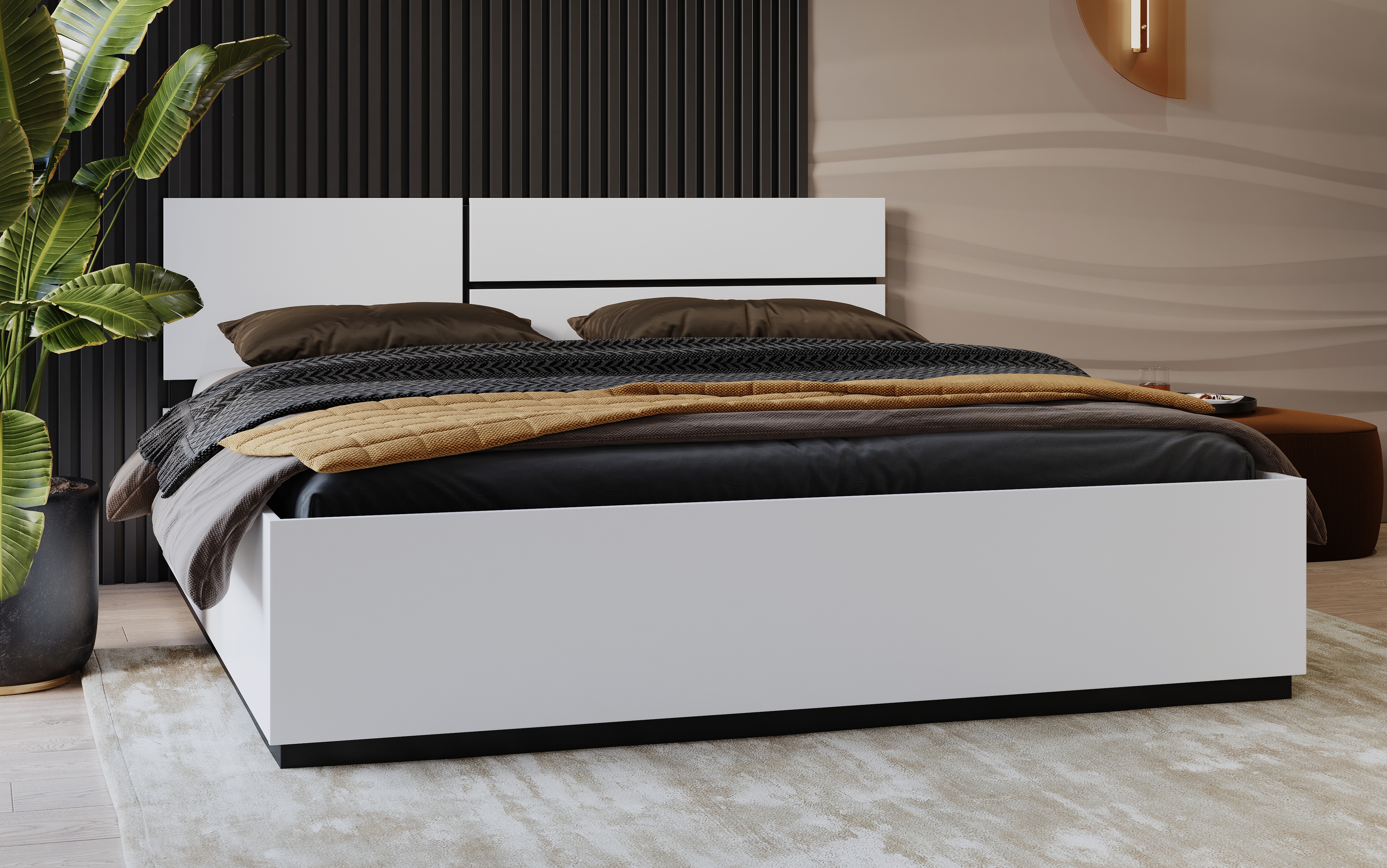 OTTO home "Cross, moderner Bettrahmen" Doppelbett in zwei Grössen, stabiles Bettgestell
