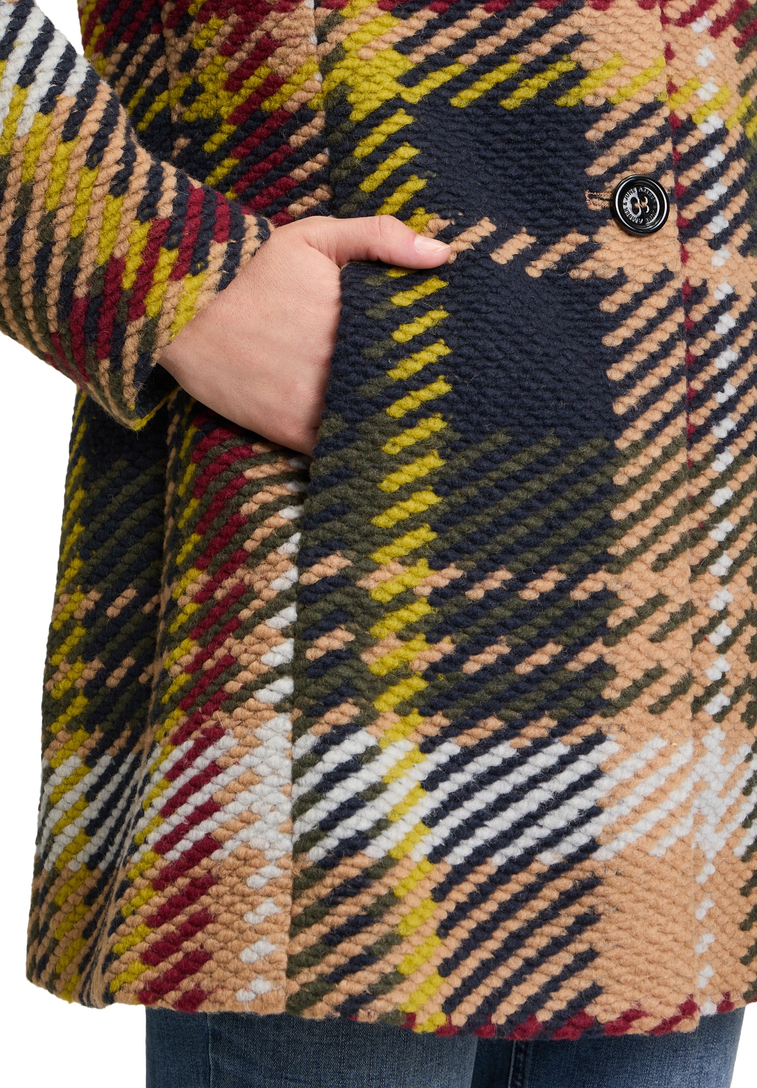 Amber & June Kurzjacke »Amber & June Damen Kurzmantel mit Kapuze«, mit Kapuze