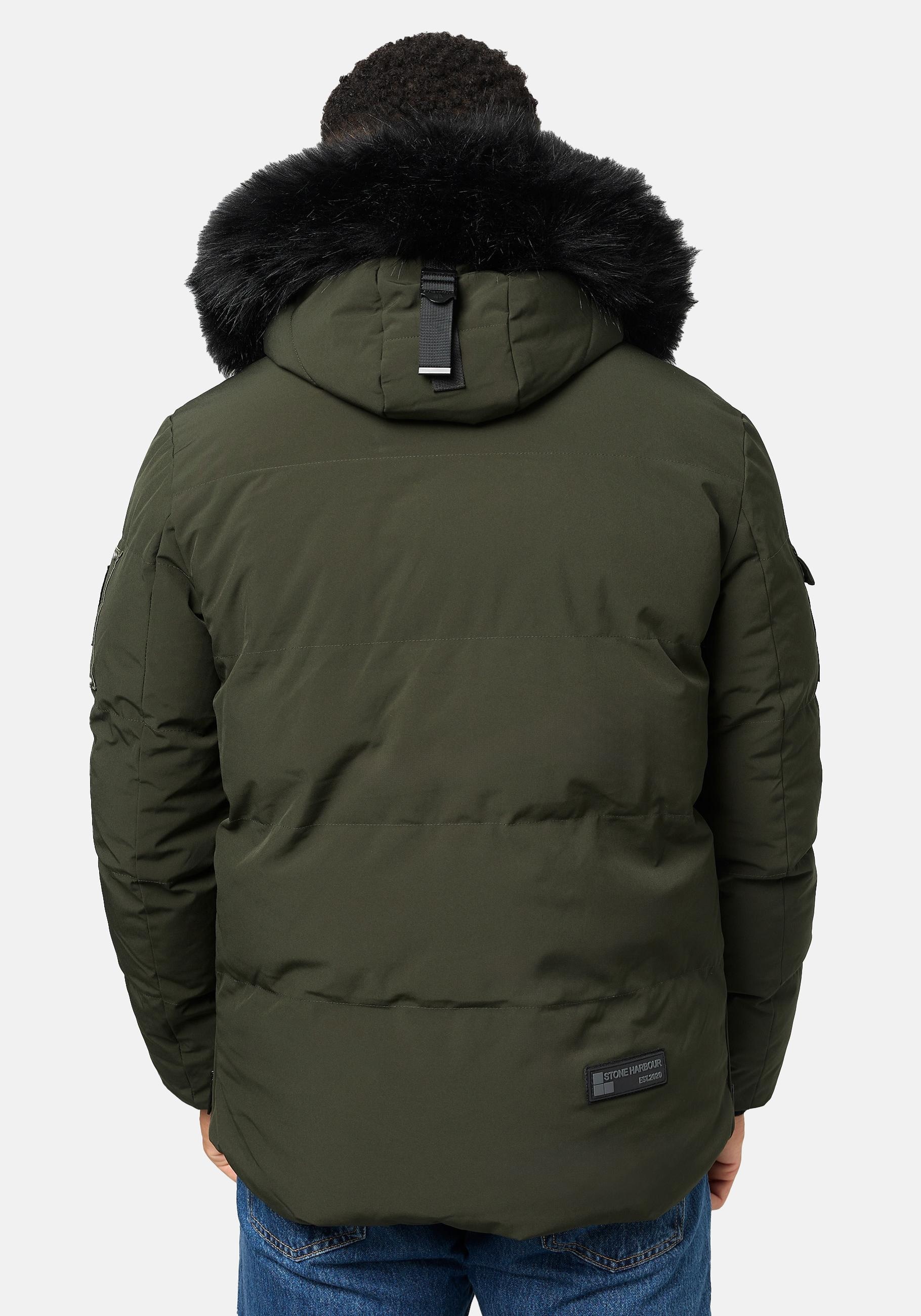Stone Harbour Winterjacke »Halvaar«, mit Kapuze, stylischer Winterparka mit abnehmbarer Kapuze