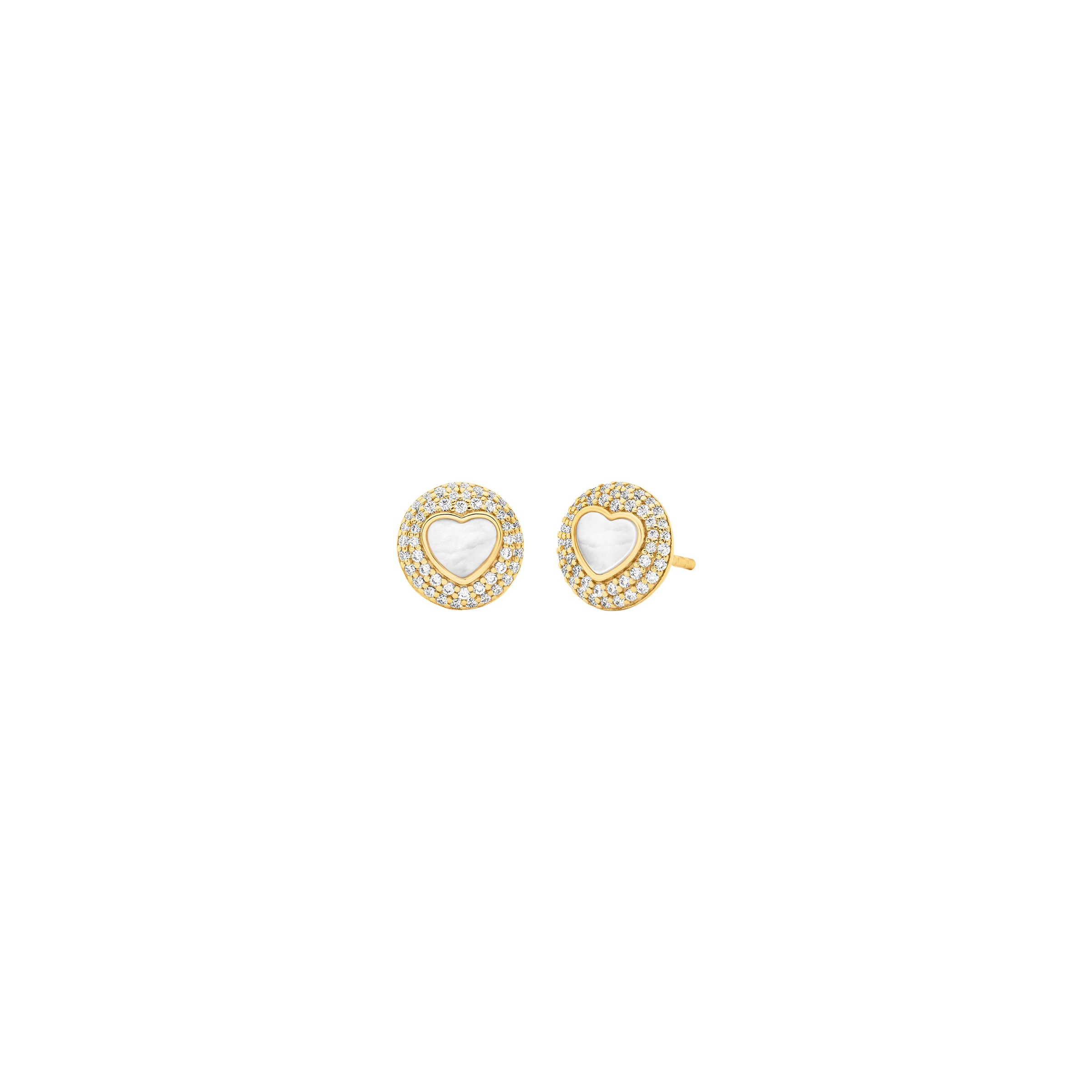 MICHAEL KORS Paar Ohrstecker »Schmuck Geschenk Silber 925 Ohrringe Herz Premium« mit Zirkonia (synth.) - mit Perlmutt