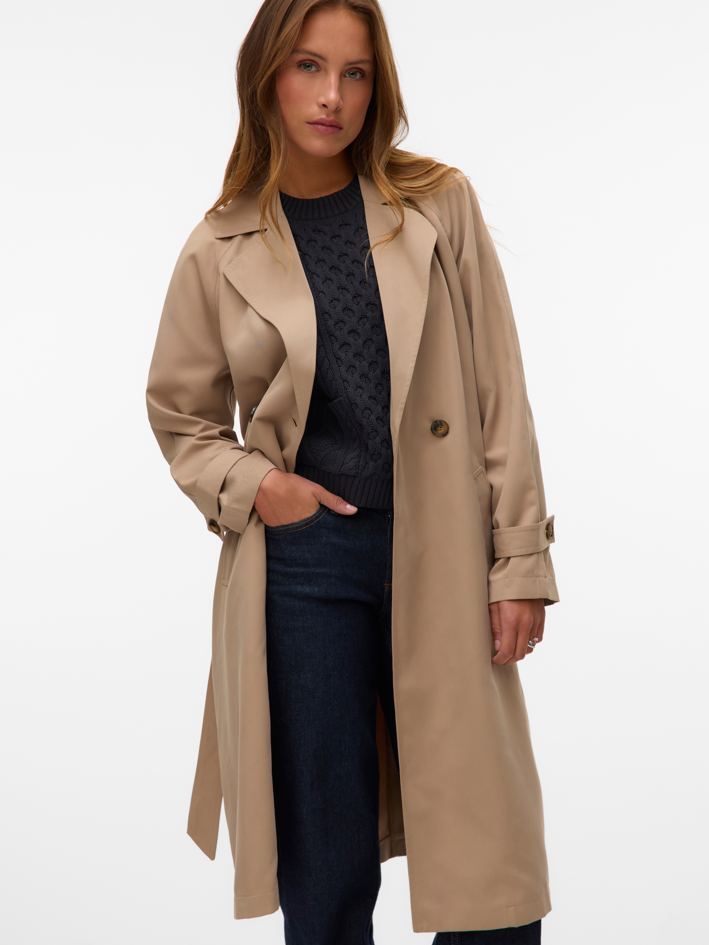 Vero Moda Trenchcoat "VMLOU LONG TRENCHCOAT NOOS" günstig online kaufen