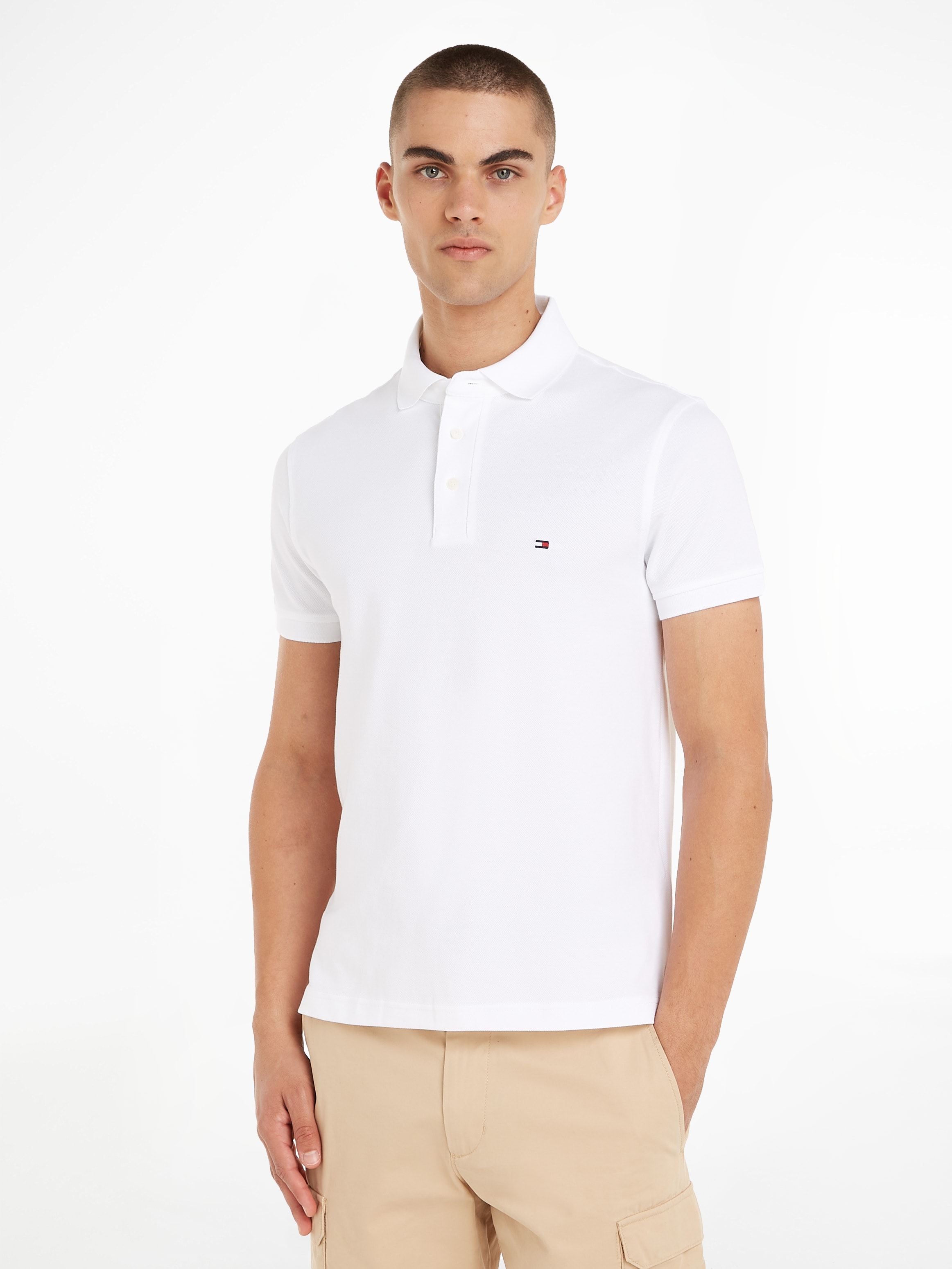 Tommy Hilfiger Poloshirt "1985 SLIM POLO" mit Stickerei, Piqué-Qualität, Sl günstig online kaufen