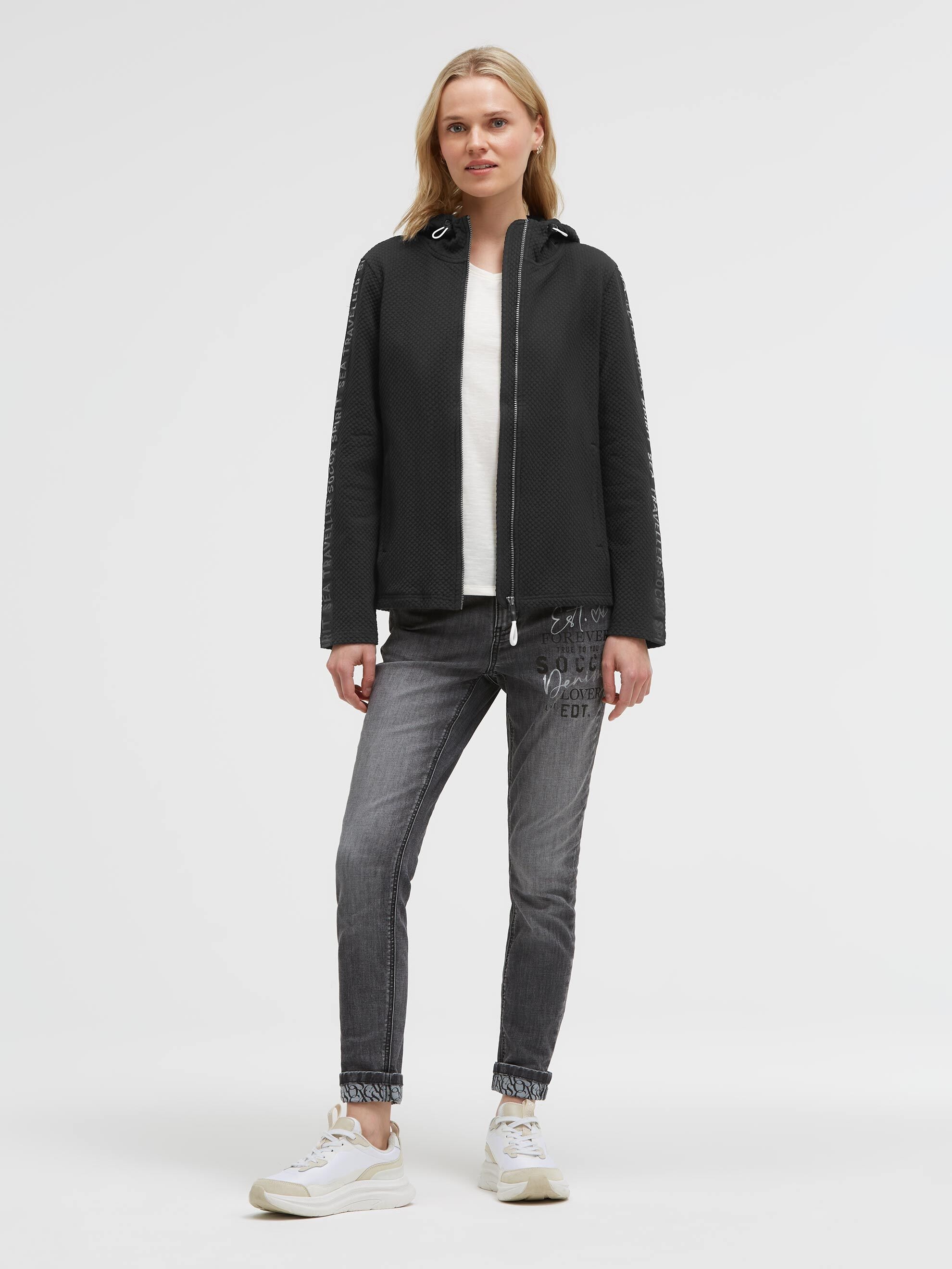 SOCCX Kapuzensweatjacke mit verstellbarer Kapuze