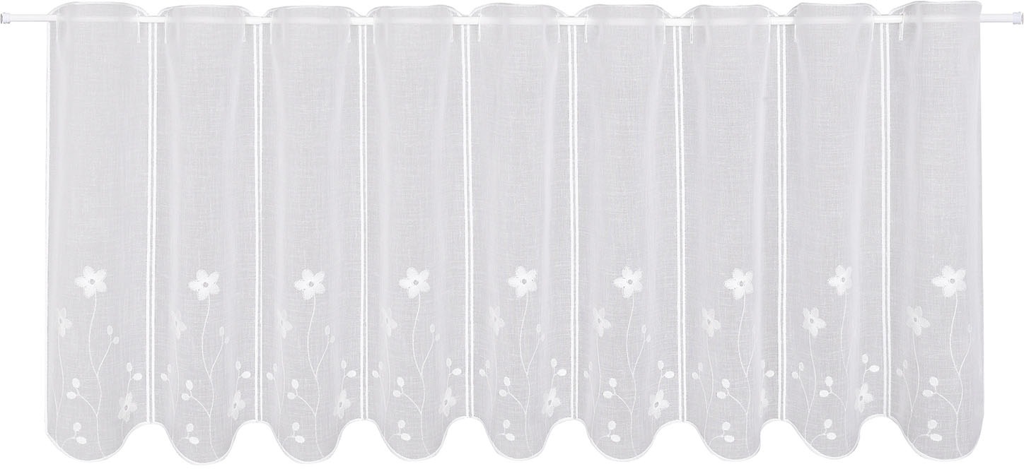 Gerster Scheibengardine "Carla" Durchzuglöcher 1 Stk. tlg. mit Stickerei, B günstig online kaufen