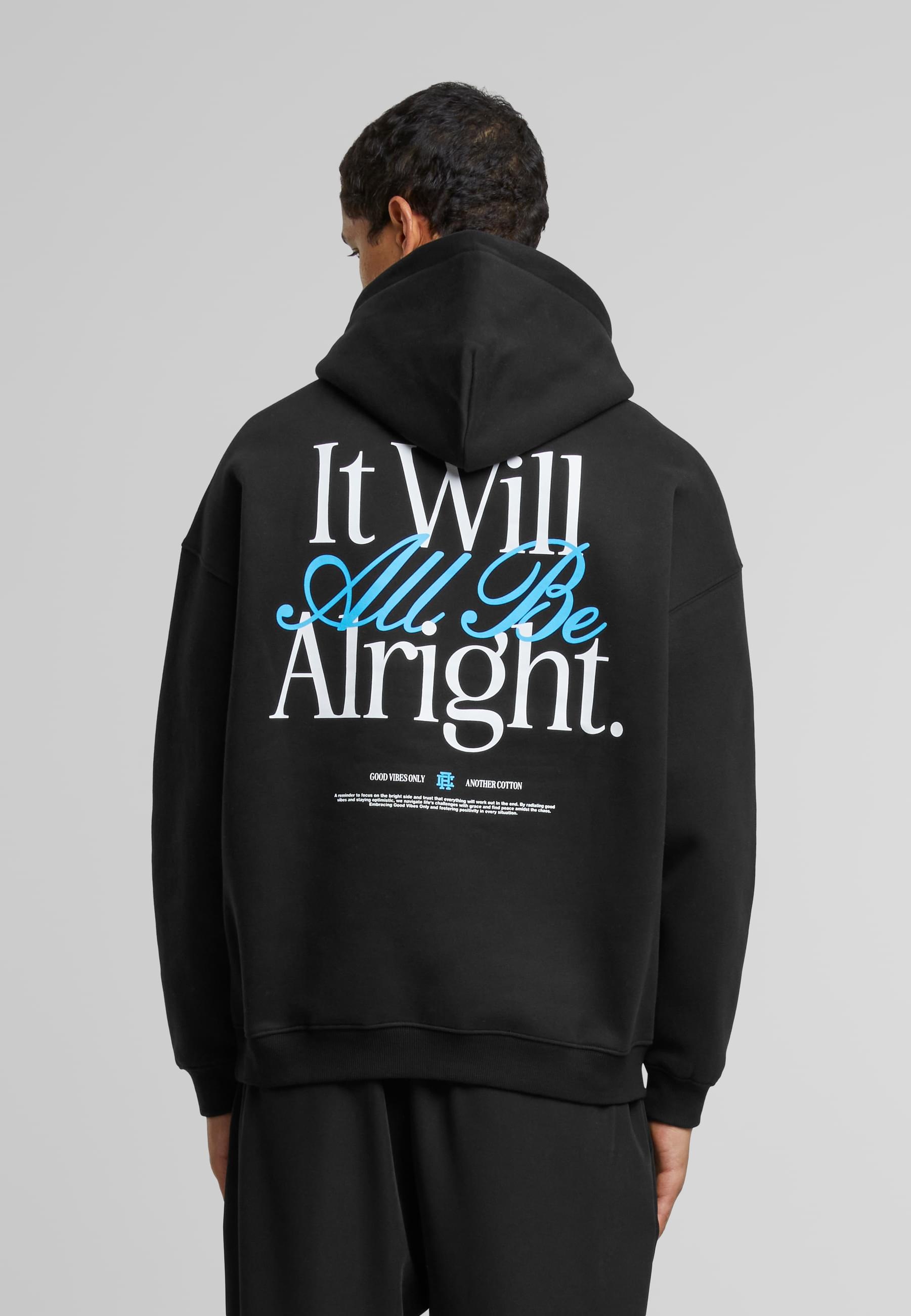 Another Cotton Lab Kapuzensweatshirt »Another Cotton Lab It Will Be Alright Oversized Hoodie«, (1 tlg.)
