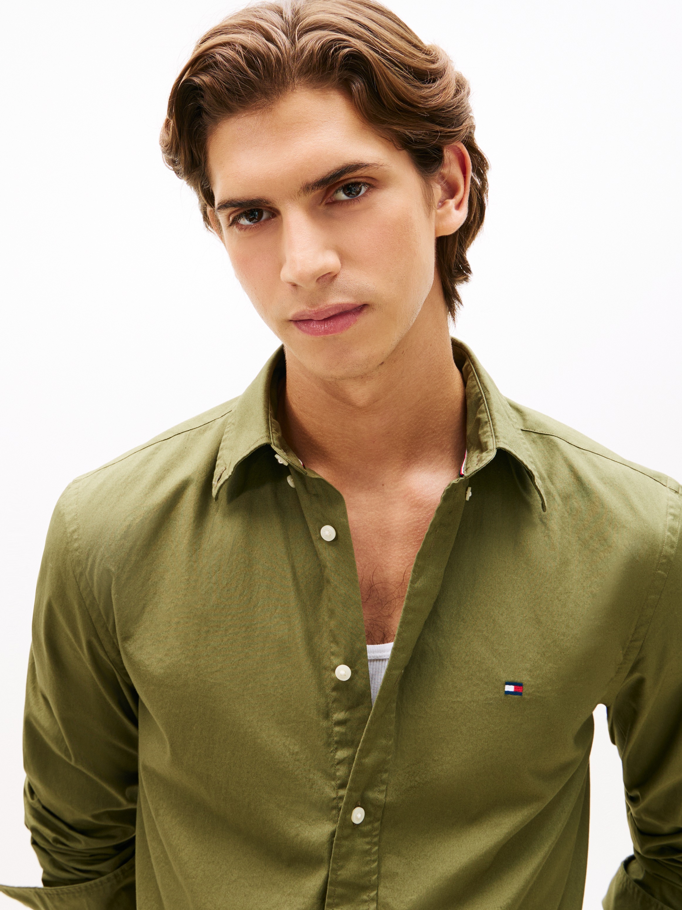 Tommy Hilfiger Businesshemd "FLEX POPLIN SOLID" unifarben, klassisch, regul günstig online kaufen