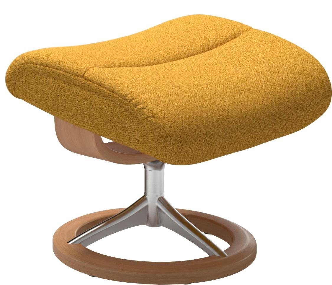 Stressless® Relaxsessel »View«, (Set, Relaxsessel mit Hocker), mit Signature Base, Größe M,Gestell Eiche