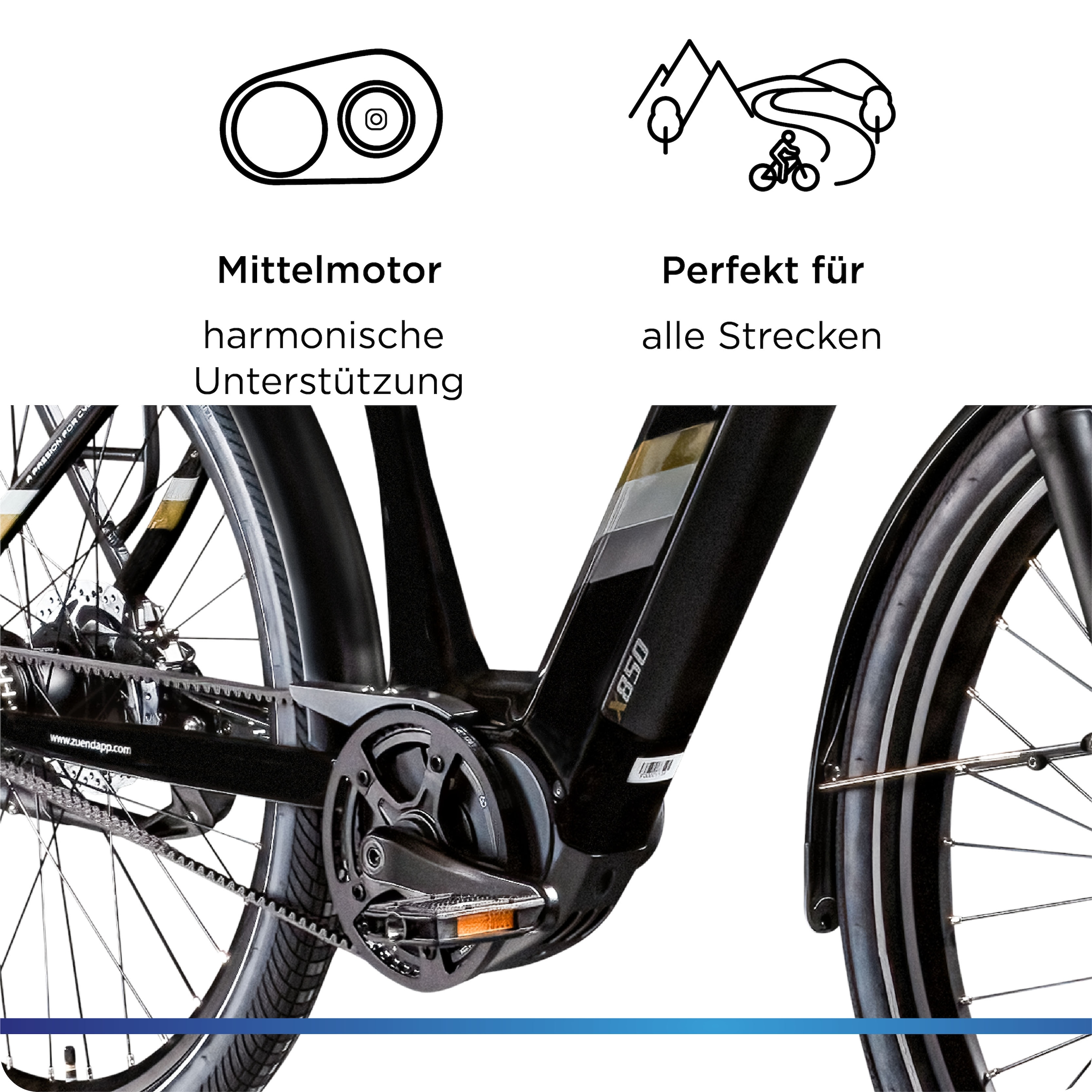 Zündapp »X850« 7 Gang Nabenschaltung Mittelmotor 250 W Pedelec, Elektrofahrrad für Damen und Herren