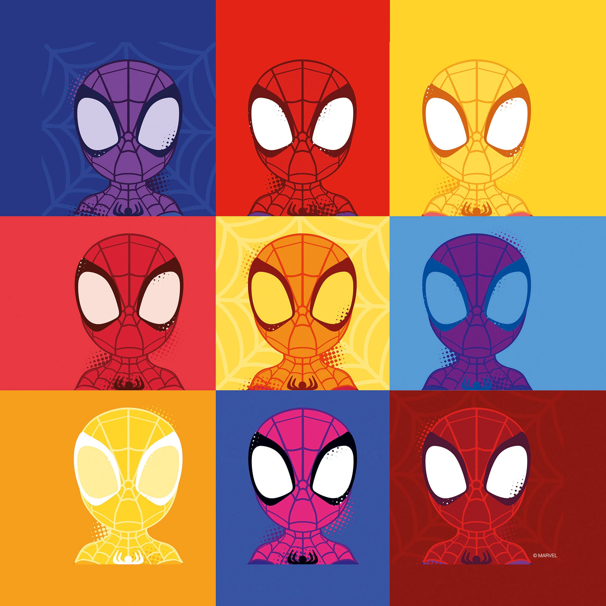 Komar Leinwandbild "Spidey Symmetry - Größe 30 x 30 cm", Disney, (1 St., 30 günstig online kaufen