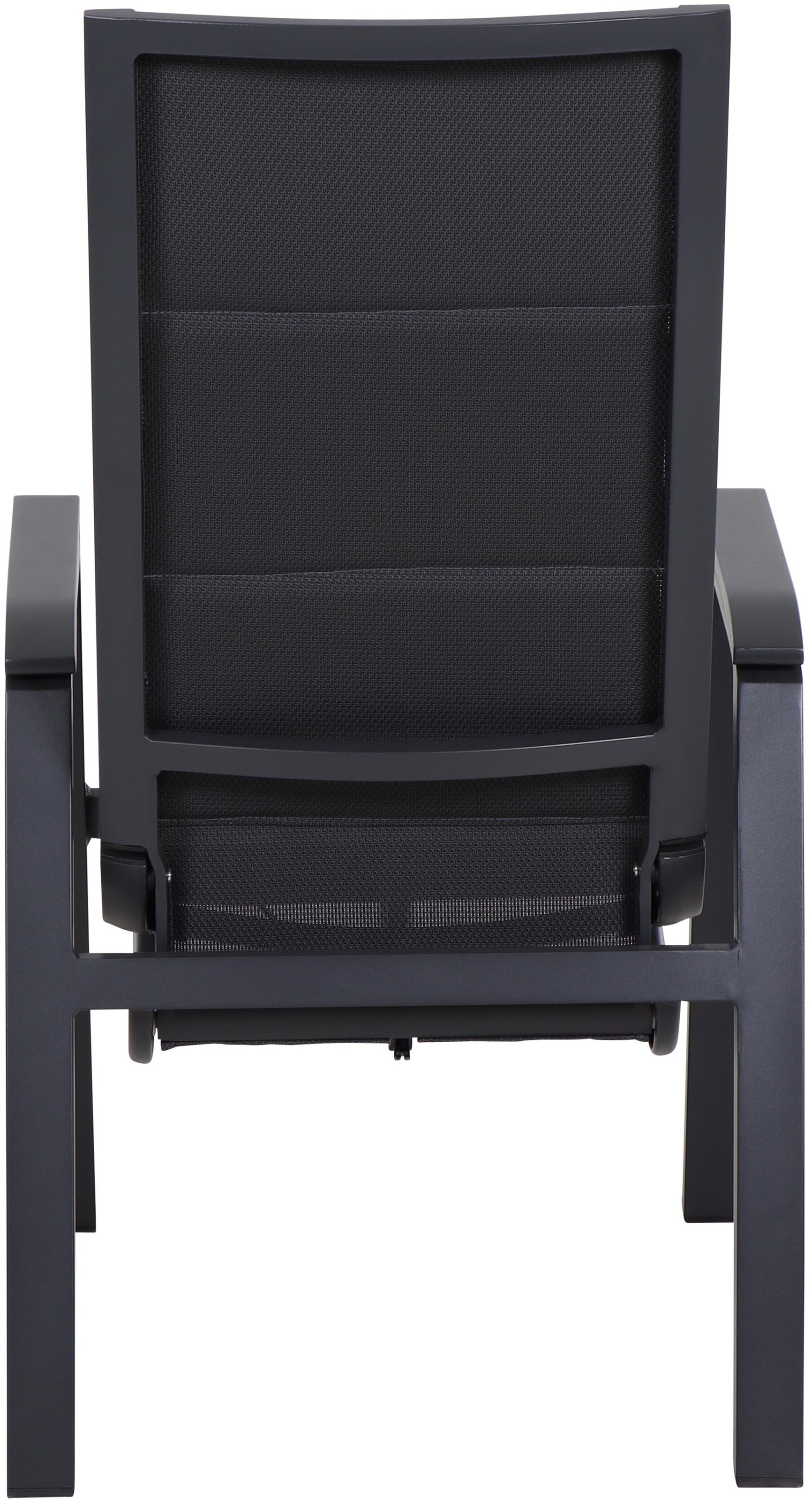 Siena Garden Gartensessel »MILANO Relax Move Sessel« Gestell aus Aluminium matt anthrazit, Bezug padded dunkelgrau