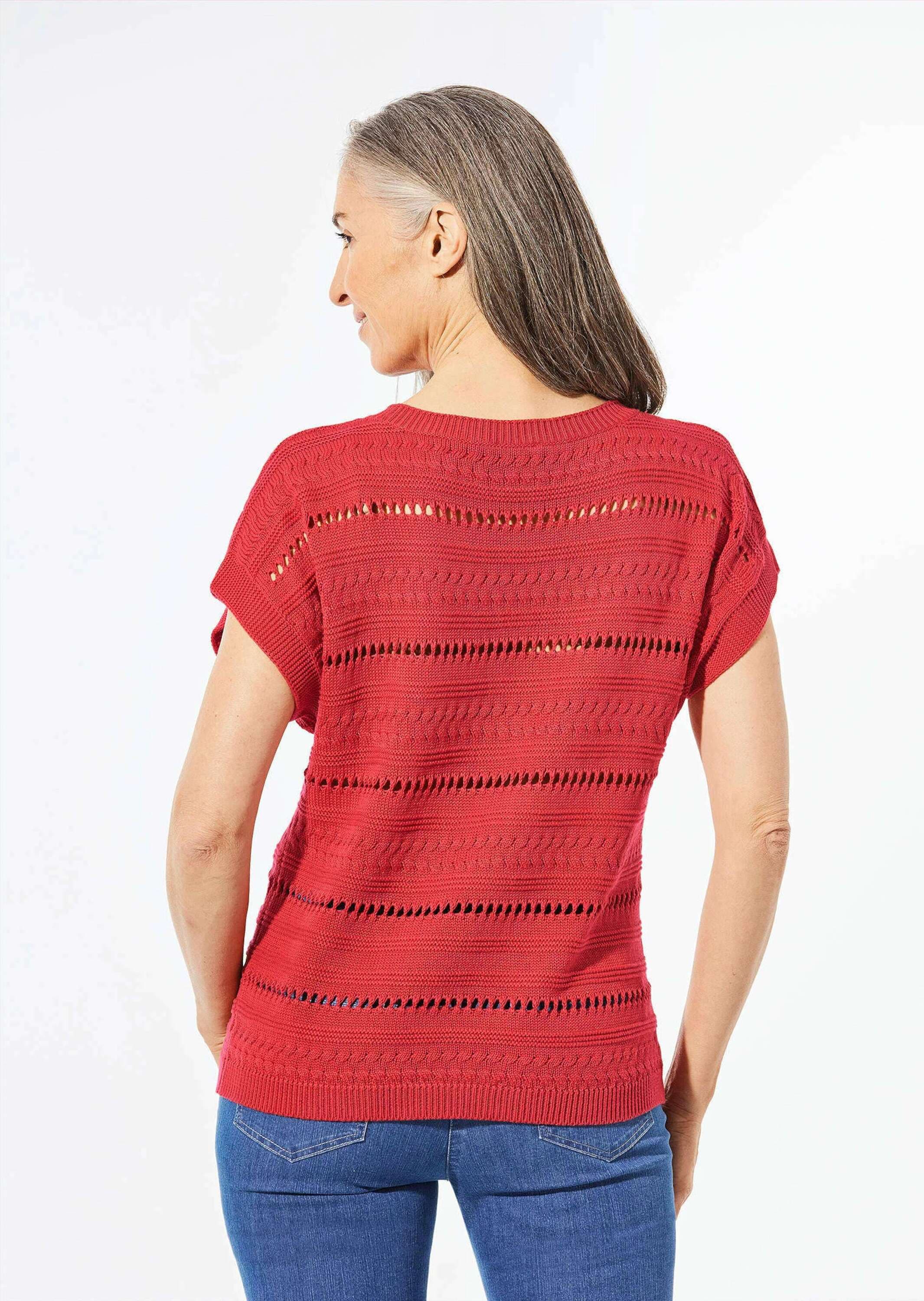 GOLDNER Rundhalspullover »Stricktop Stricktop mit U-Boot-Ausschnitt«
