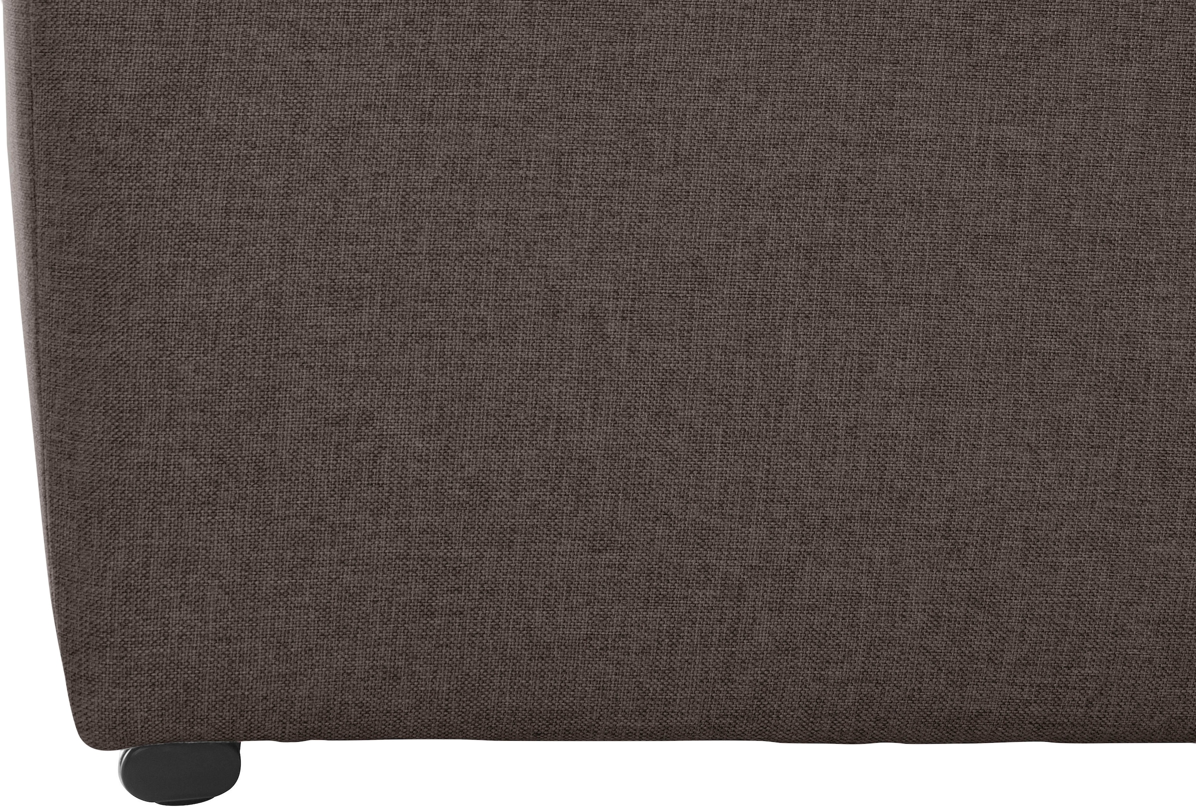 DOMO collection Ecksofa »Lagoa, moderne Sitzheftung, bequem und komfortabel, L-Form«, wahlweise mit Bettfunktion, frei im Raum stellbar, große Farbvielfalt