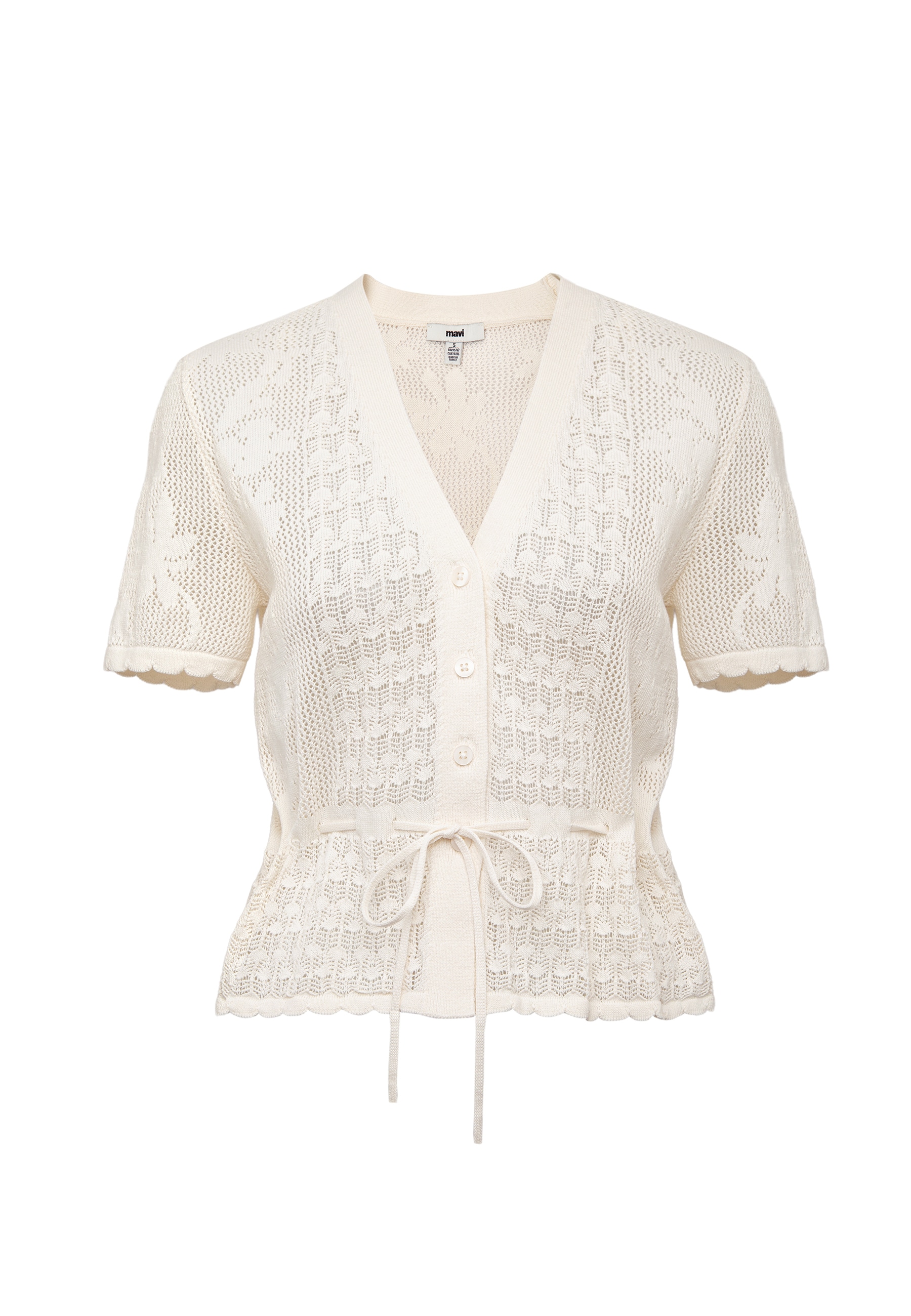 Mavi V-Ausschnitt-Pullover »SHORT SLEEVE CARDIGAN« Cardigan-Top