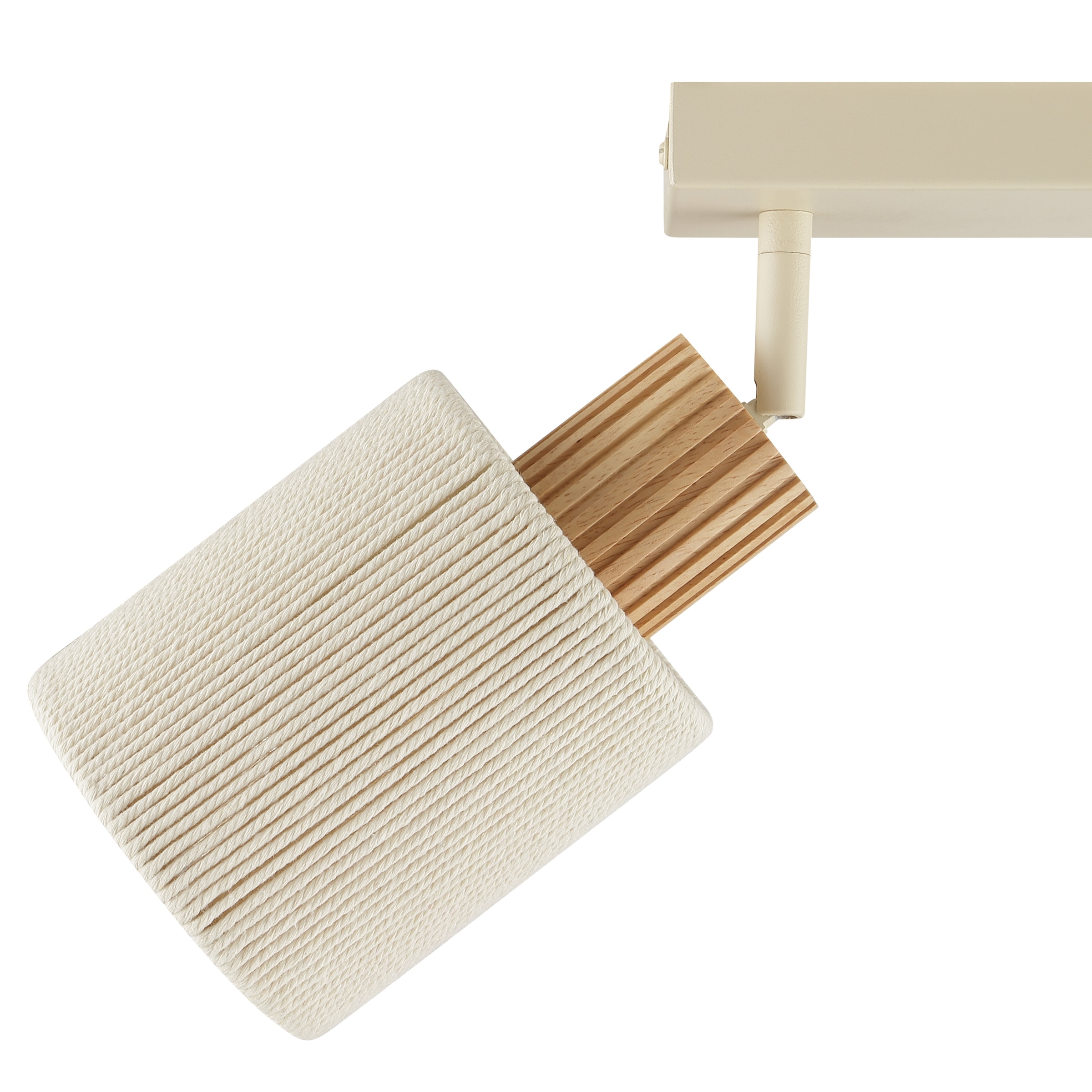 Brilliant Deckenstrahler »Arlo« E27 1 Stk. E27 Fassung, Strahler schwenkbar, Metall/Holz/Textil, beige