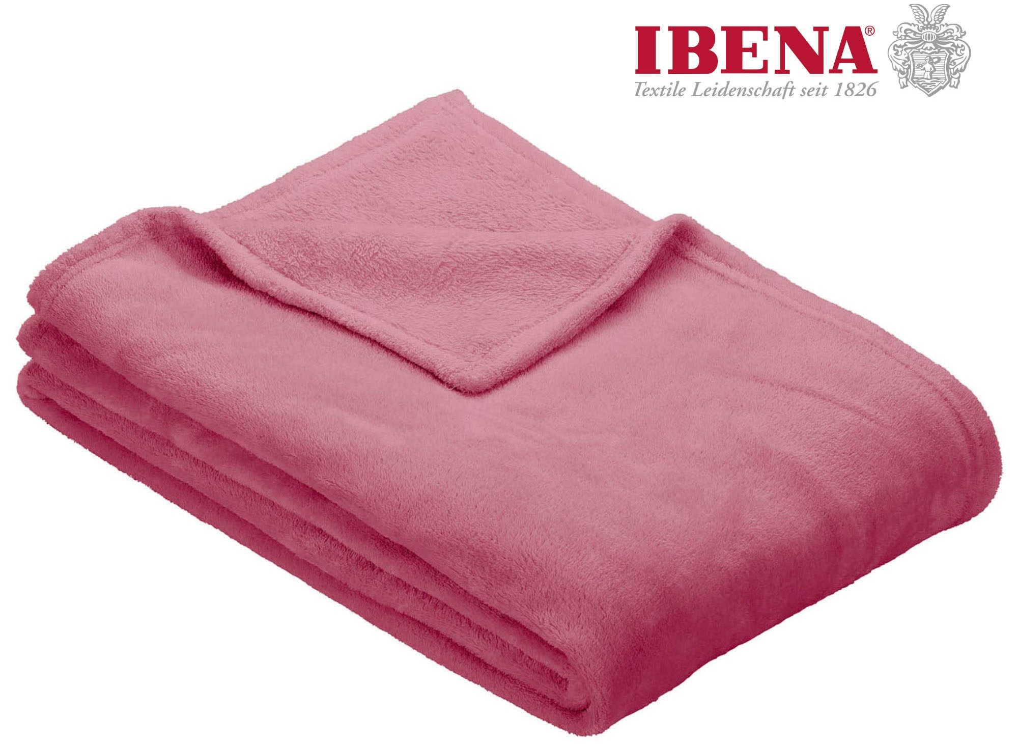 IBENA Wohndecke "Uni Fleecedecke Olbia", einfarbig schick, Kuscheldecke