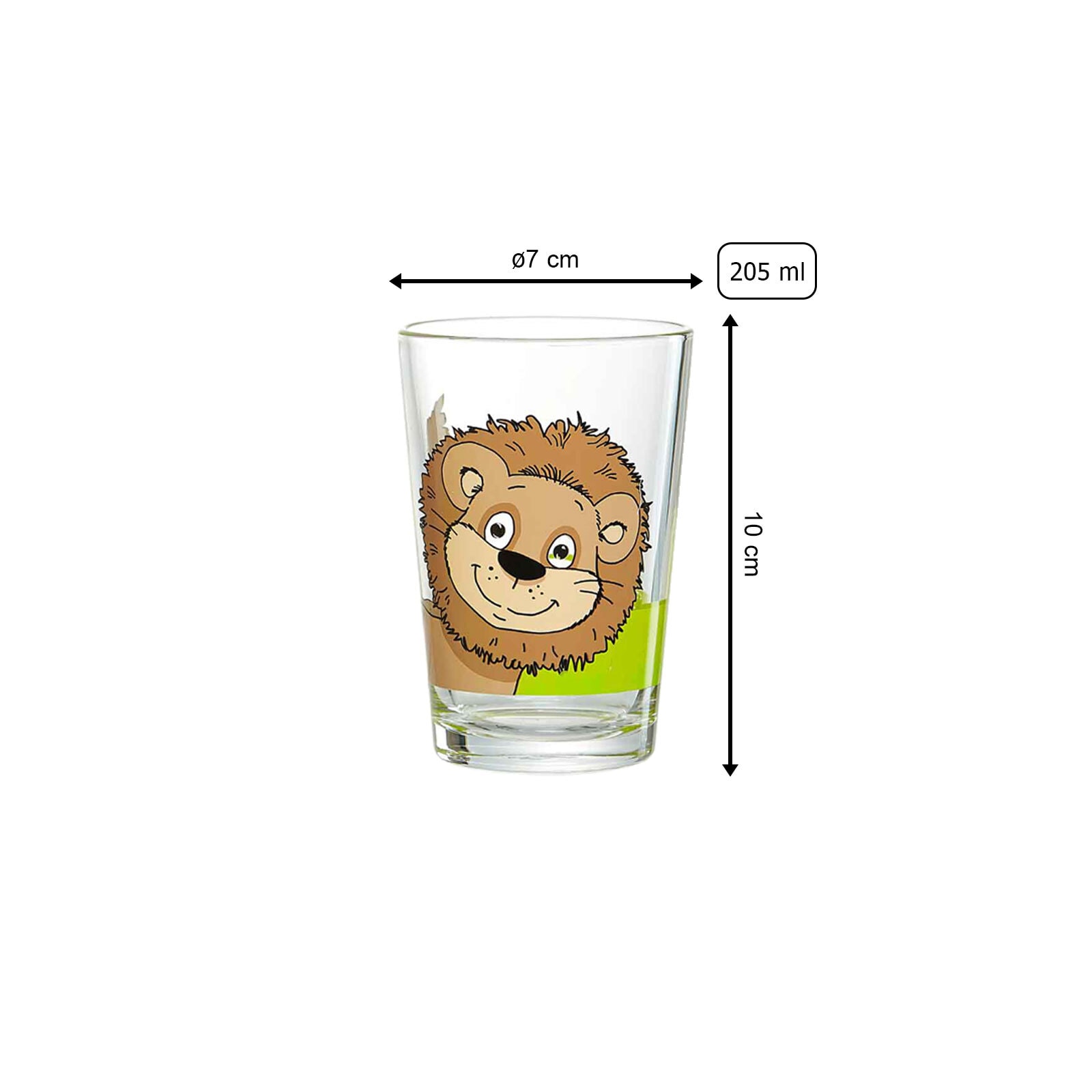 Ritzenhoff & Breker Kinderbecher »Kindergläser Dschungeltiere 205 ml 6er Set bunt«