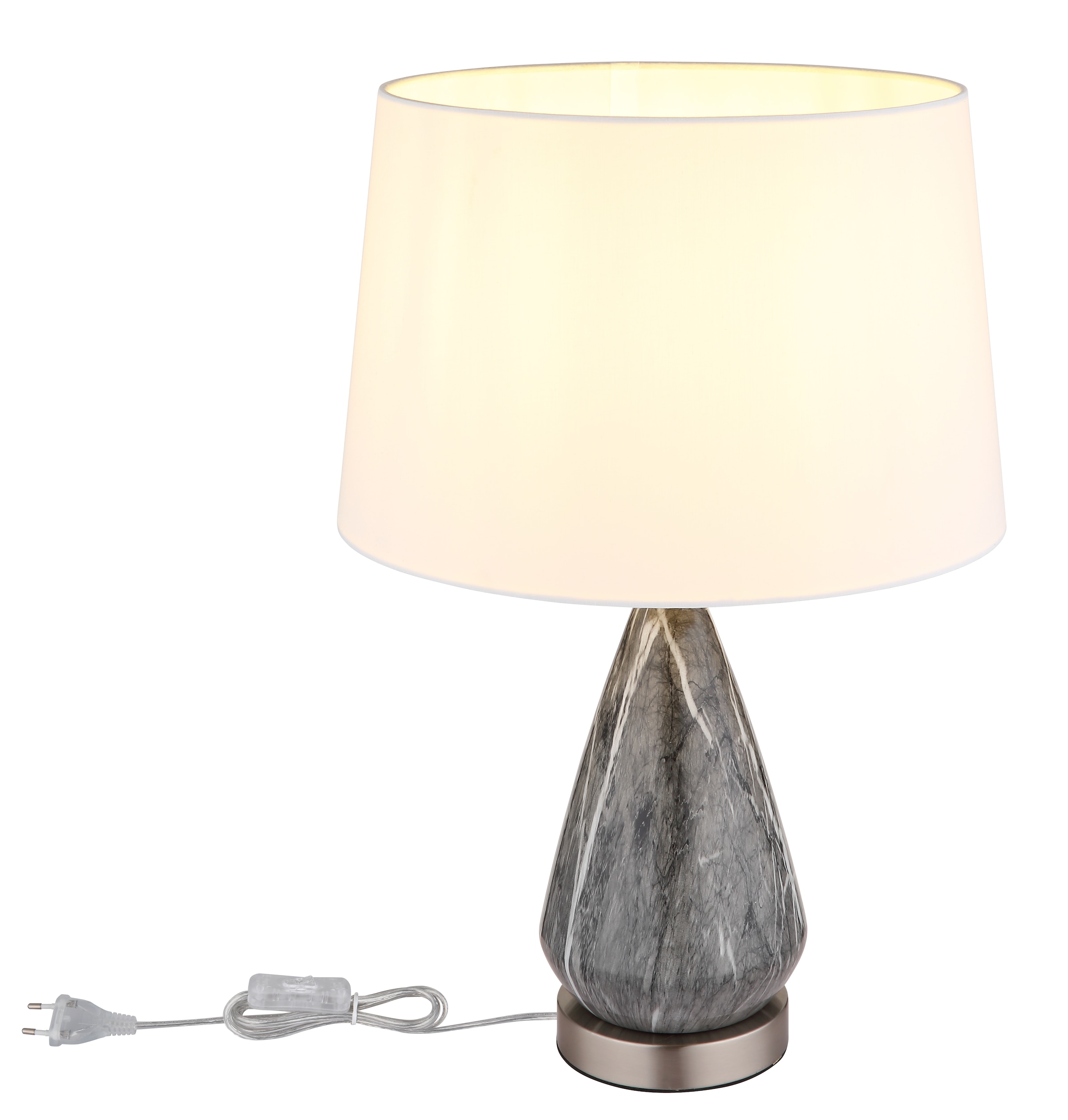 GLOBO LIGHTING Tischleuchte »KISA« E27 1 Stk. Tischlampe Nachttischlampe Deko-Tischleuchte Schlafzimmer